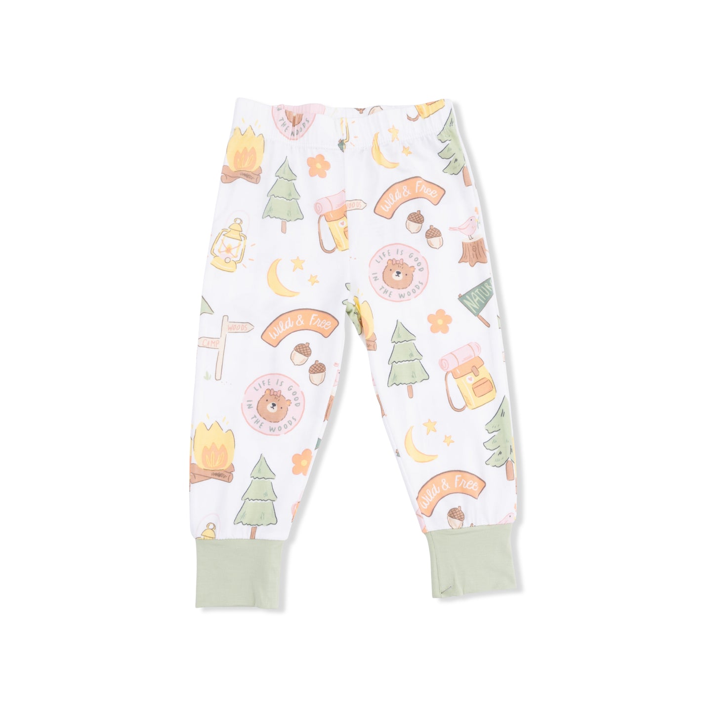 Camping Pink - Short Sleeve Loungewear Set-Angel Dear