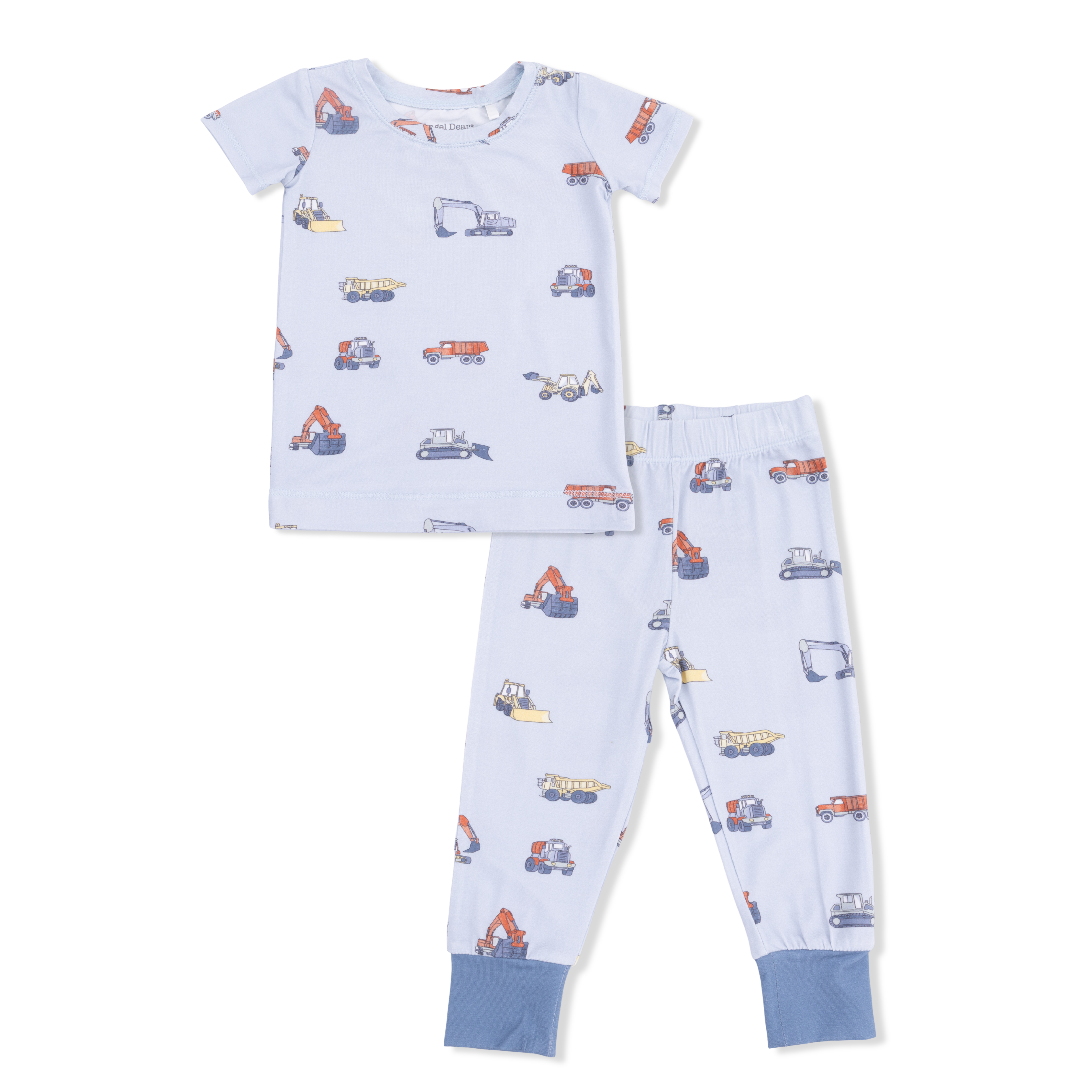 Construction Vehicles - Short Sleeve Loungewear Set-Angel Dear