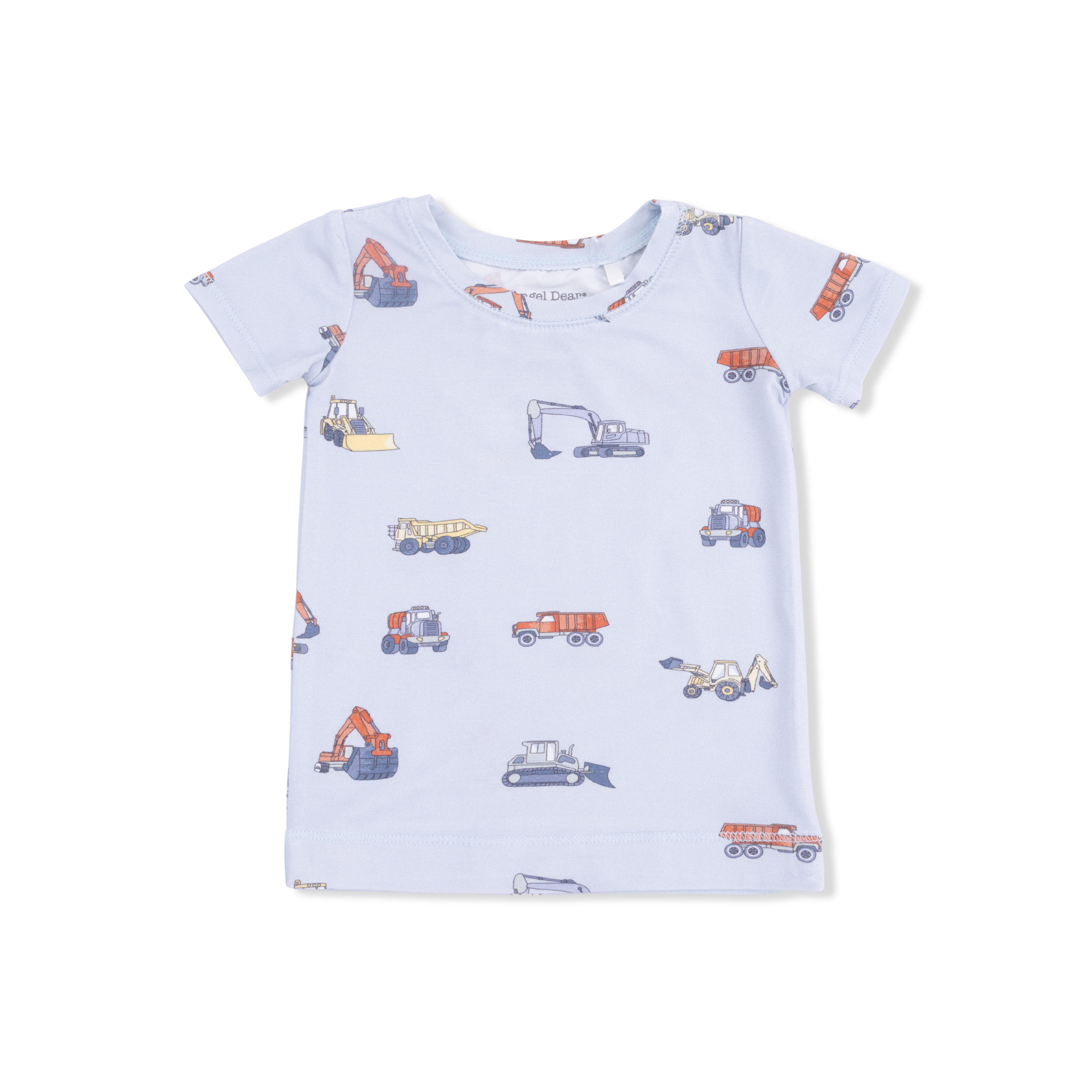Construction Vehicles - Short Sleeve Loungewear Set-Angel Dear