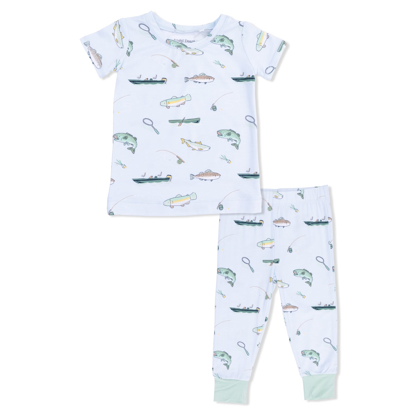 Fishing - Short Sleeve Loungewear Set-Angel Dear