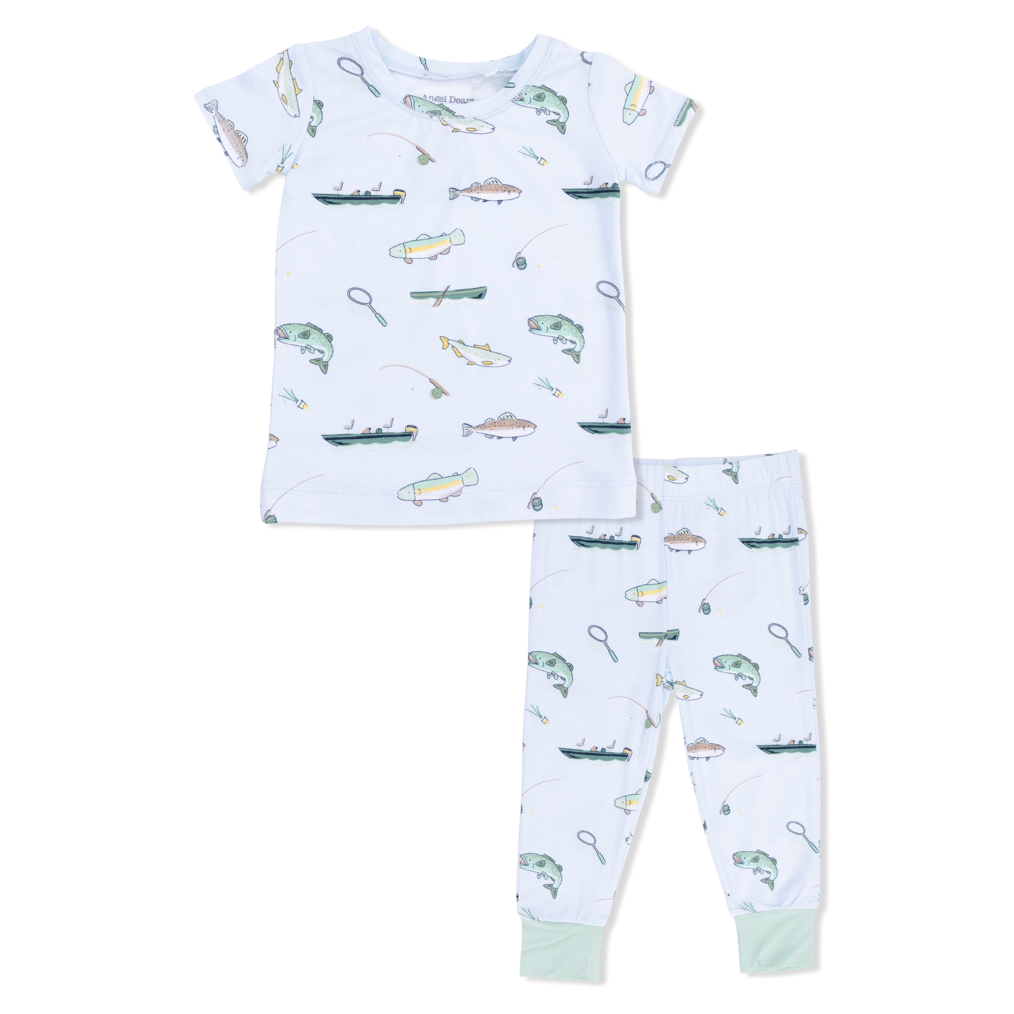 Fishing - Short Sleeve Loungewear Set-Angel Dear