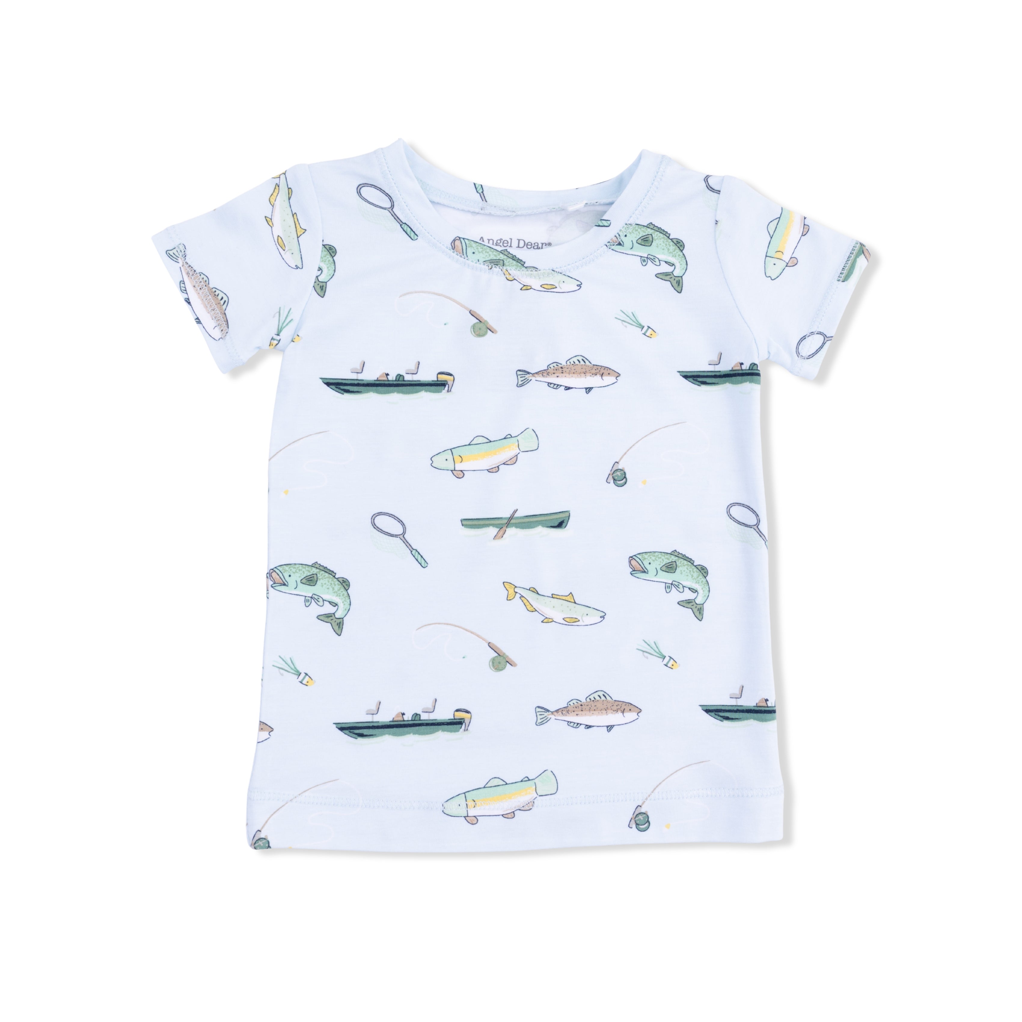 Fishing - Short Sleeve Loungewear Set-Angel Dear