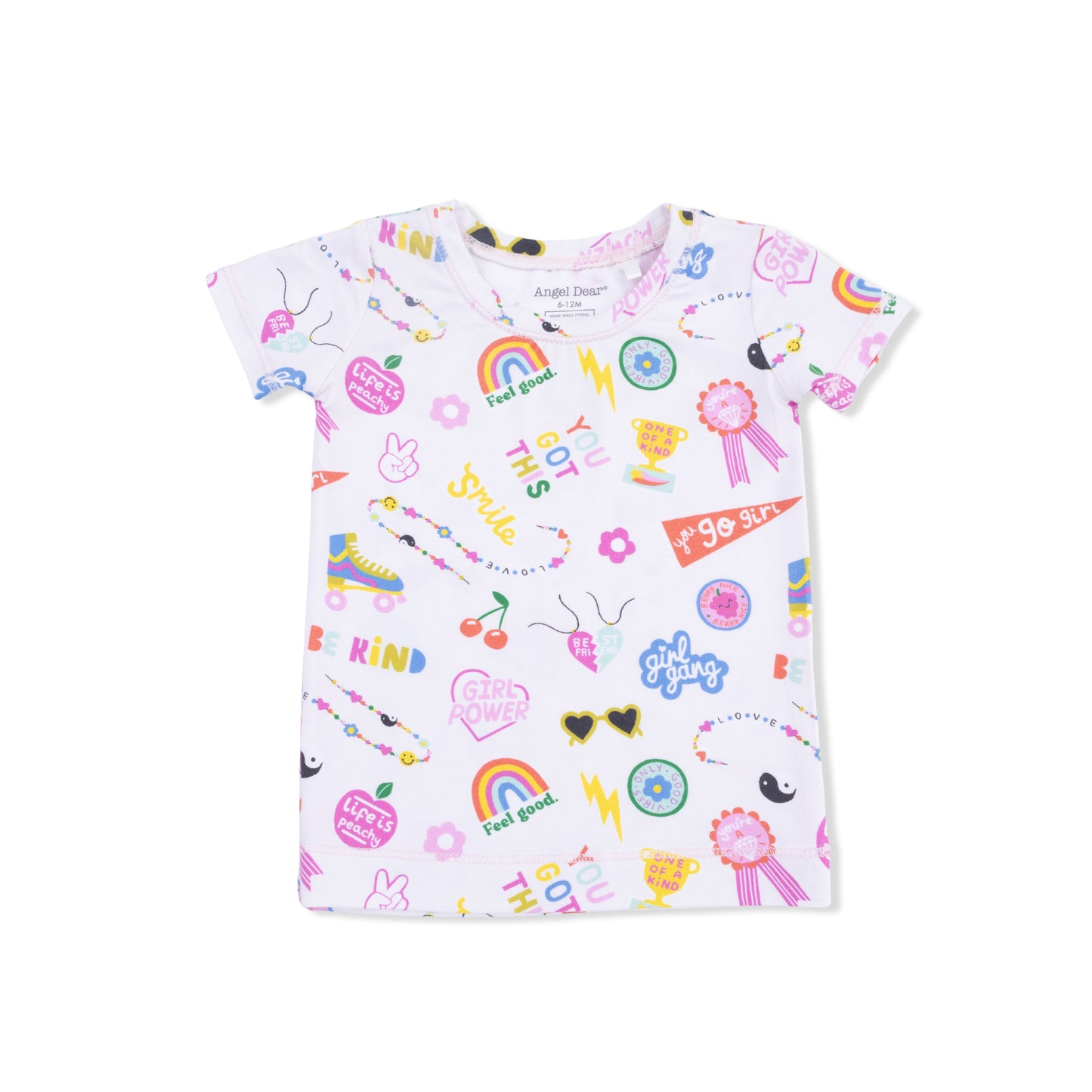 Girl Power - Short Sleeve Loungewear Set-Angel Dear