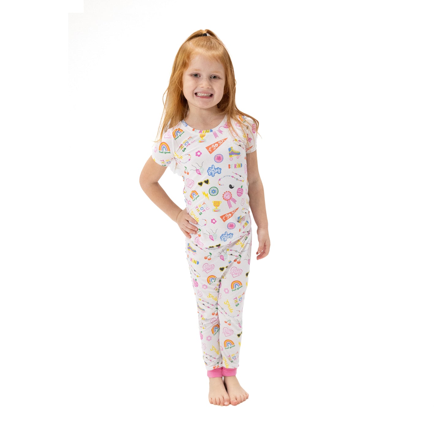 Girl Power - Short Sleeve Loungewear Set-Angel Dear