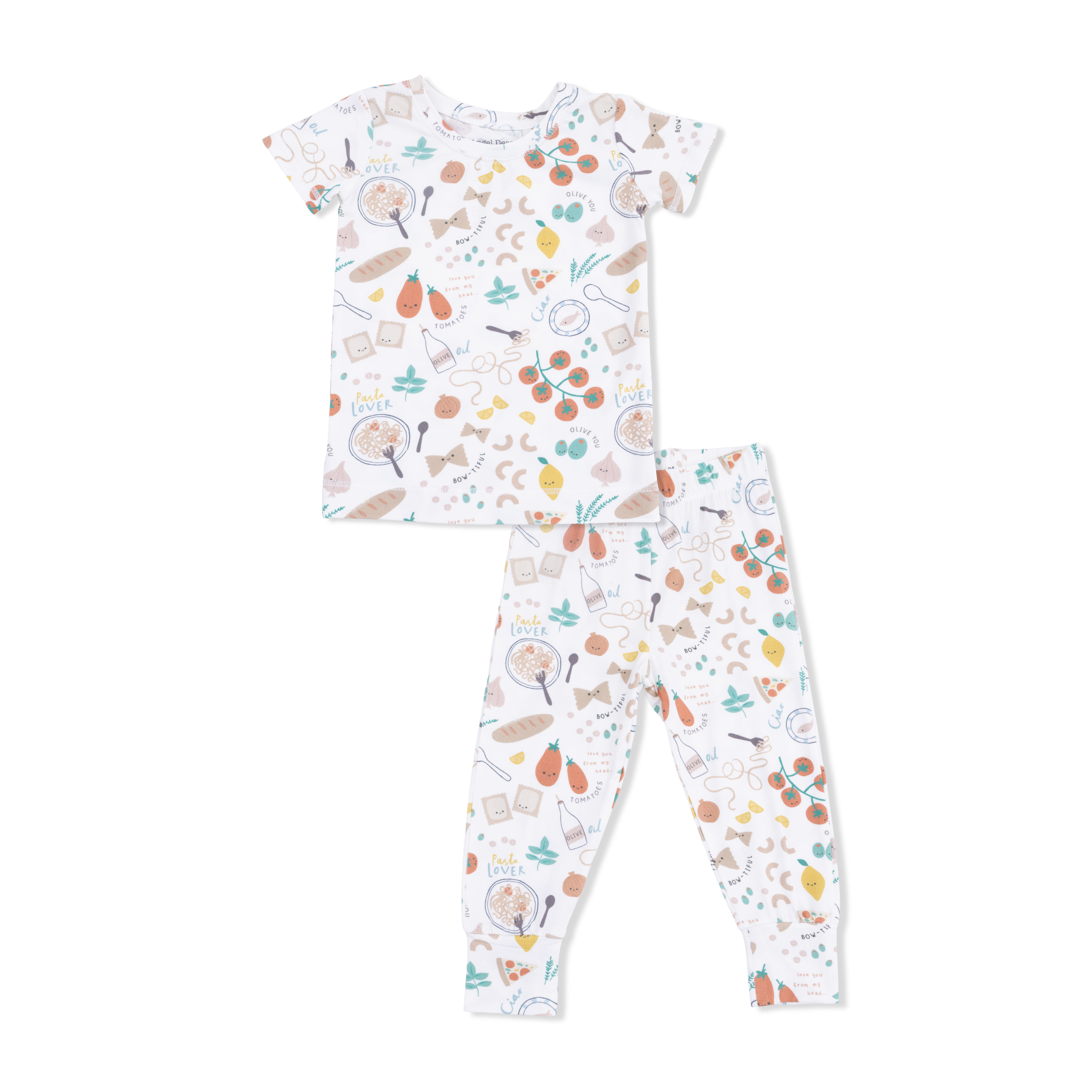 Pasta Lovers - Short Sleeve Loungewear Set-Angel Dear