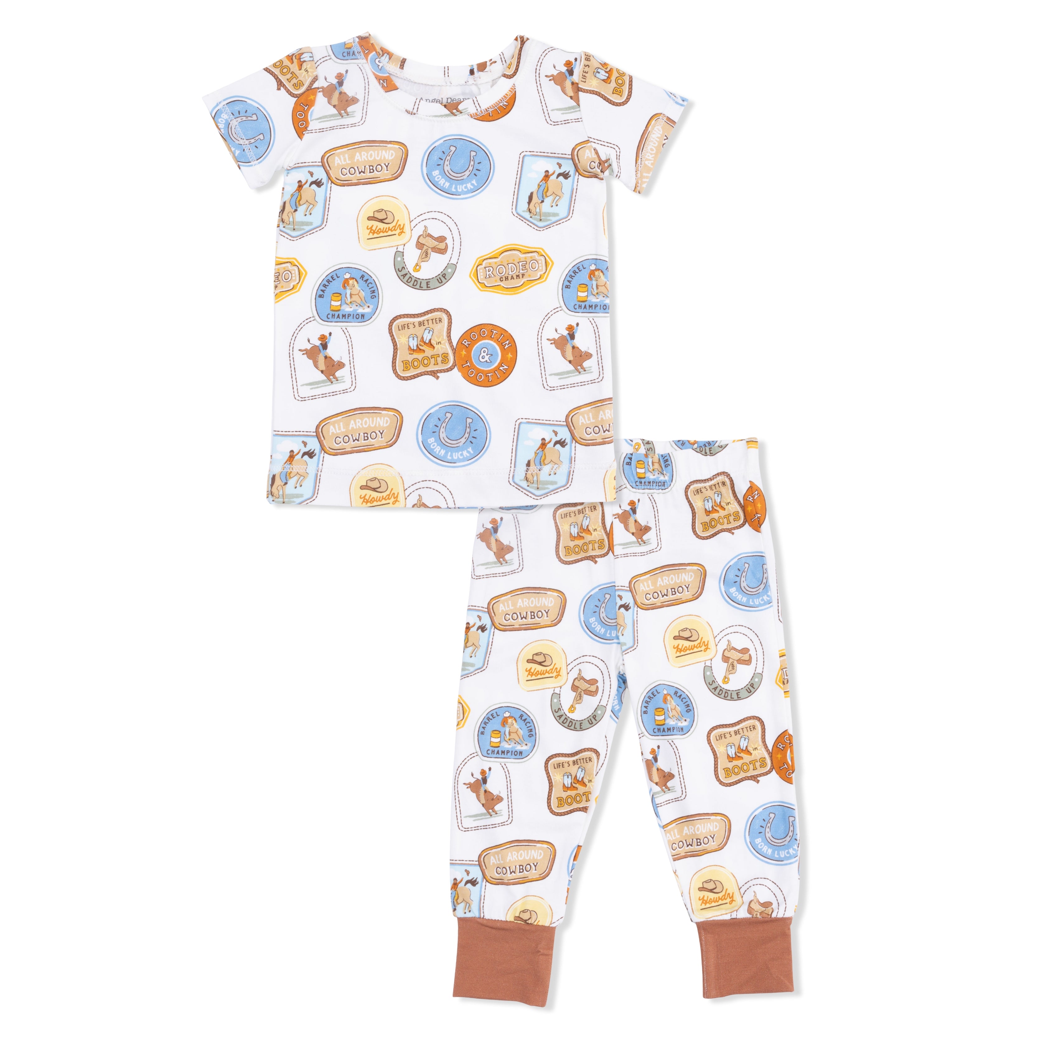 Rodeo Patches Uni - Short Sleeve Loungewear Set-Angel Dear