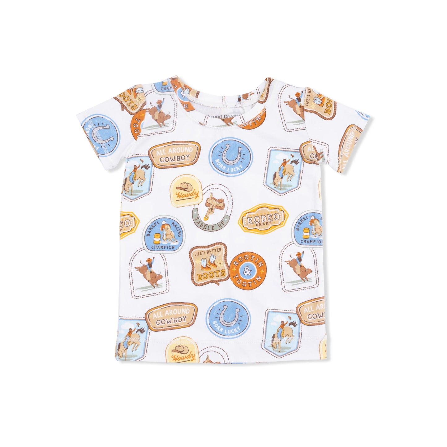 Rodeo Patches Uni - Short Sleeve Loungewear Set-Angel Dear