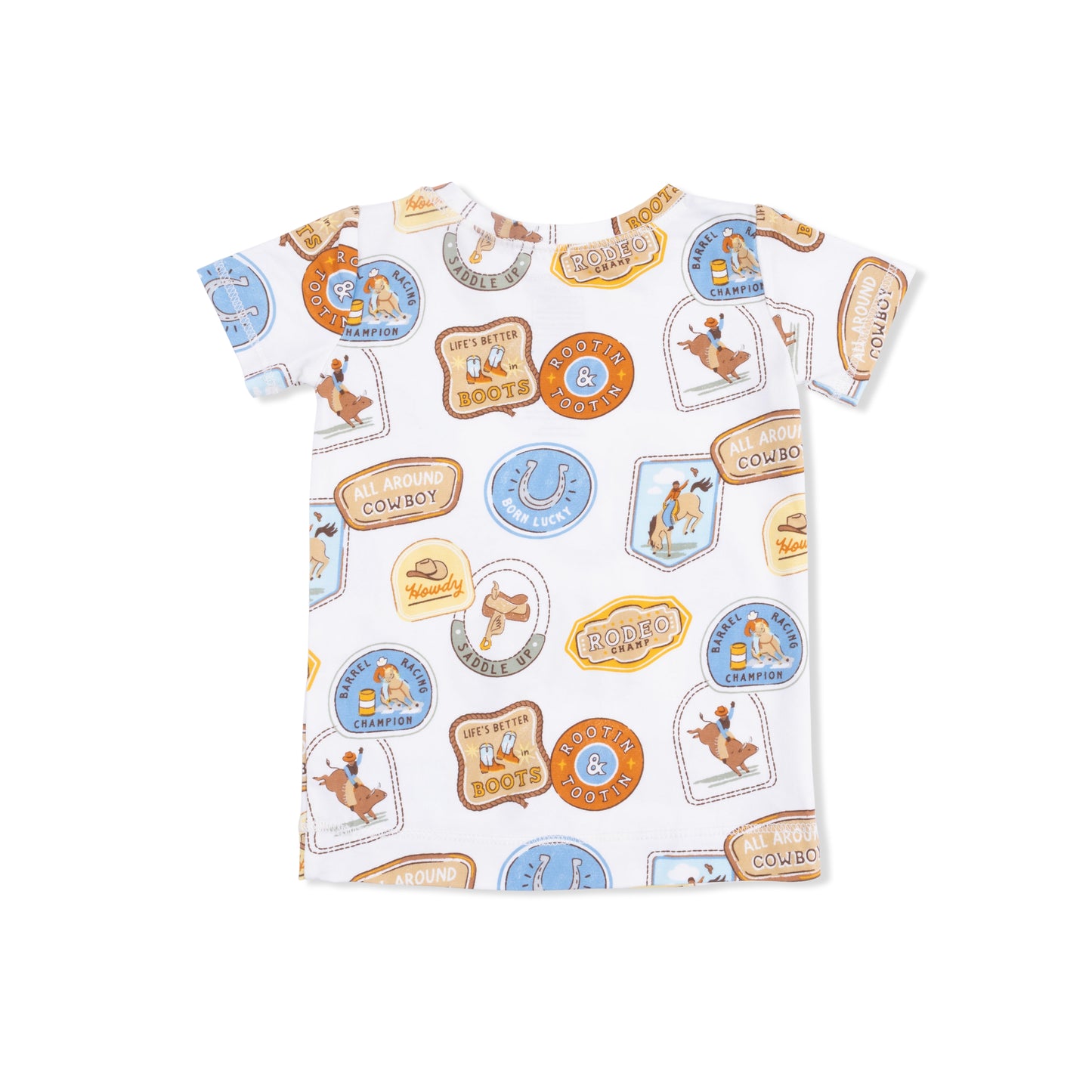 Rodeo Patches Uni - Short Sleeve Loungewear Set-Angel Dear