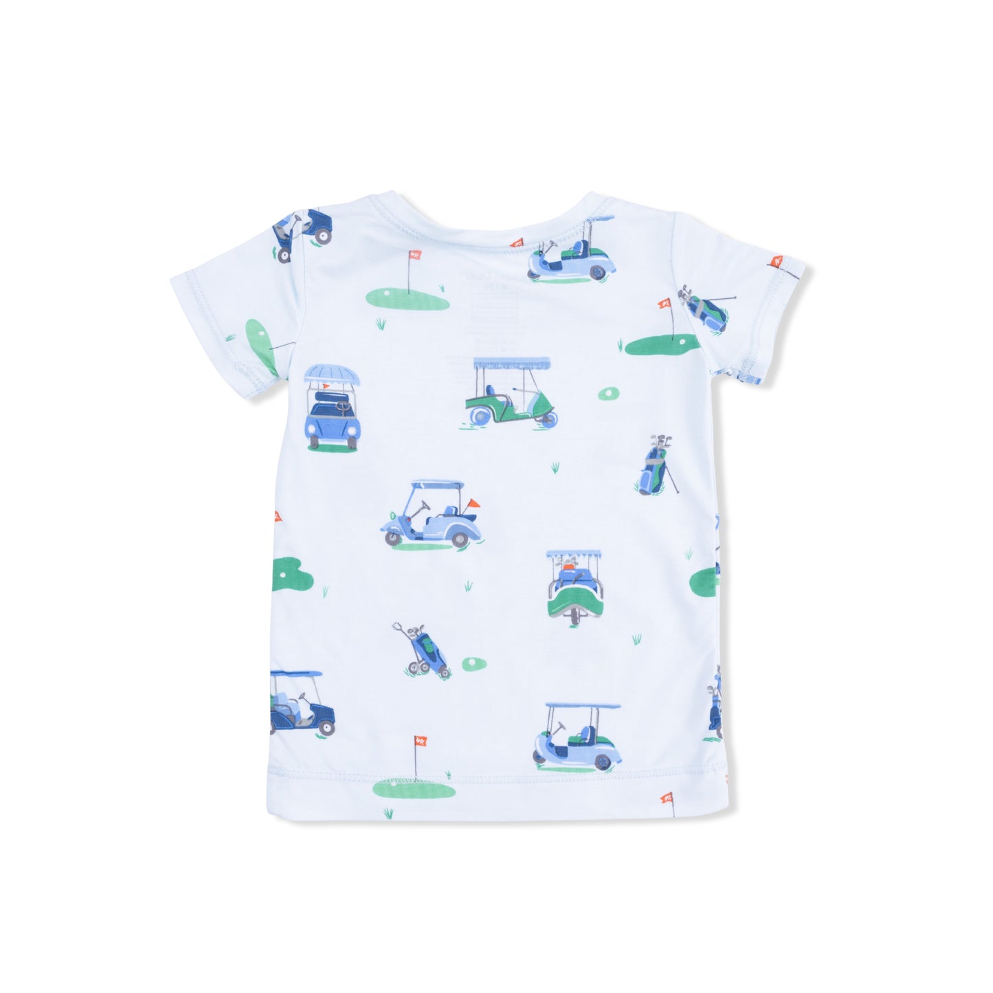 Vintage Golf Carts Blue - Short Sleeve Loungewear Set-Angel Dear