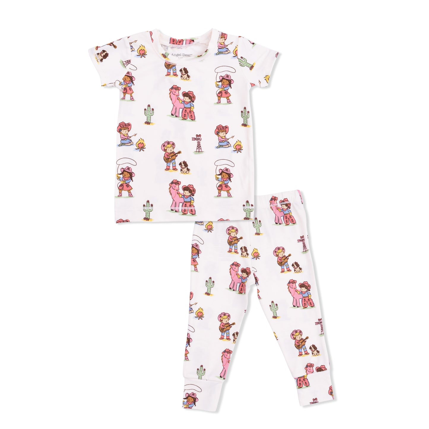 Vintage Cowgirls - Short Sleeve Loungewear Set-Angel Dear