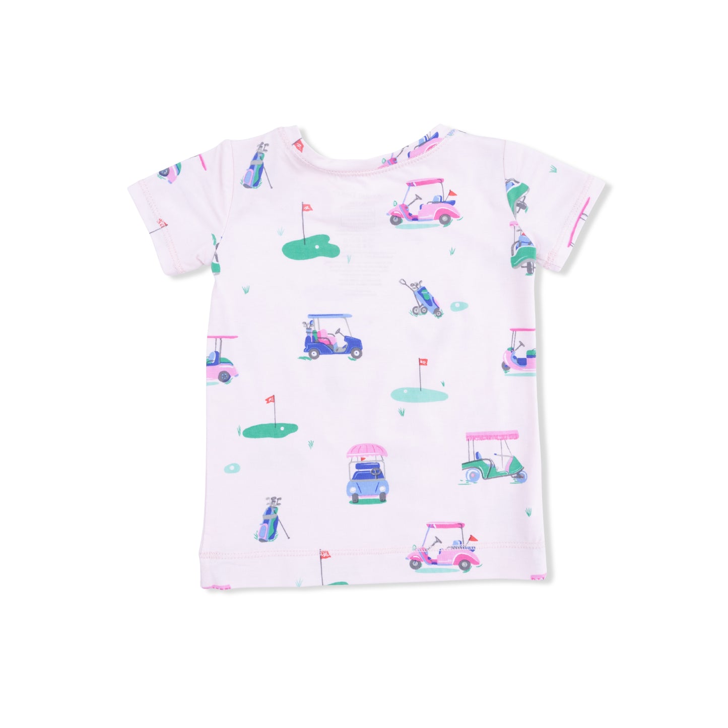 Vintage Golf Carts Pink - Short Sleeve Loungewear Set-Angel Dear