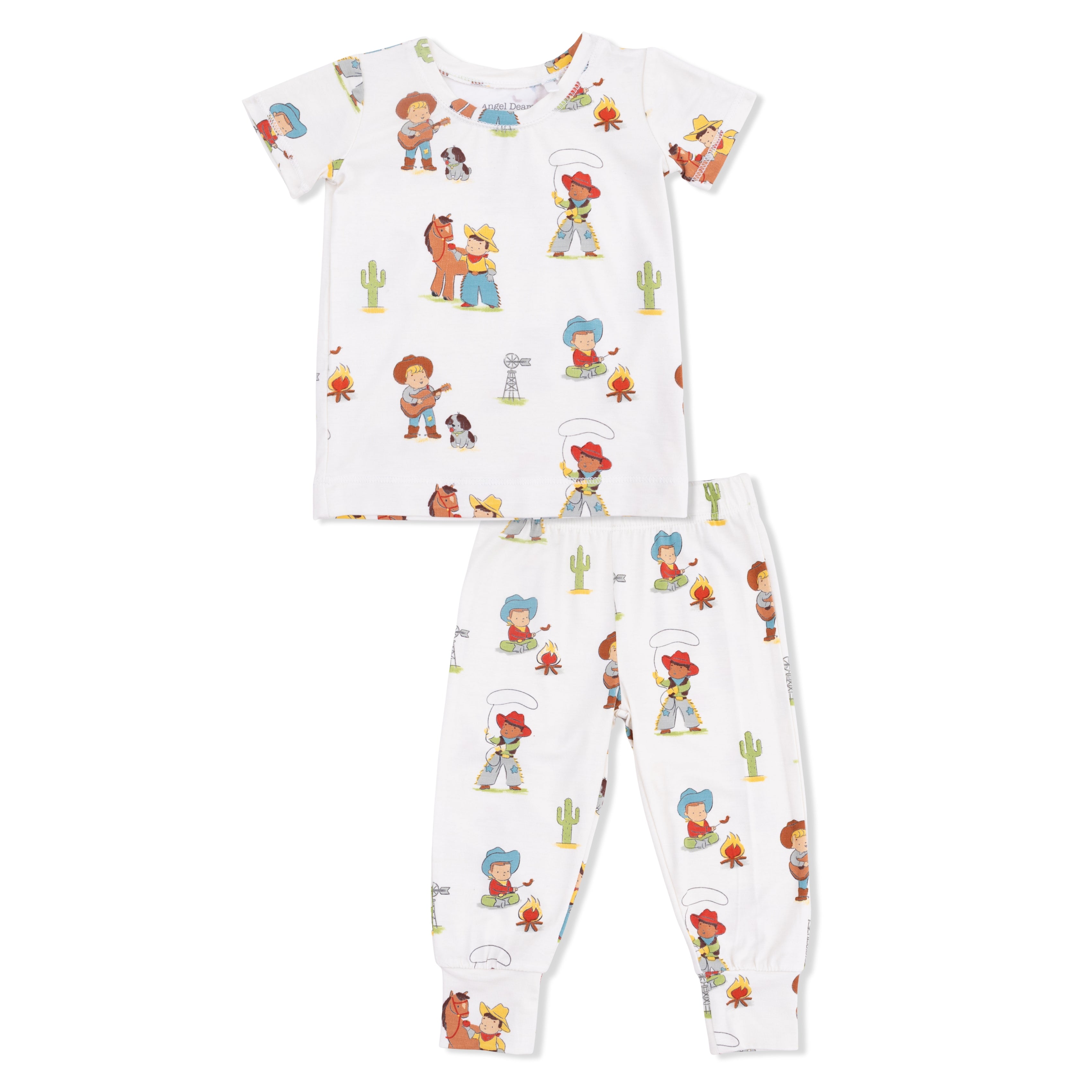 Vintage Cowboys - Short Sleeve Loungewear Set-Angel Dear