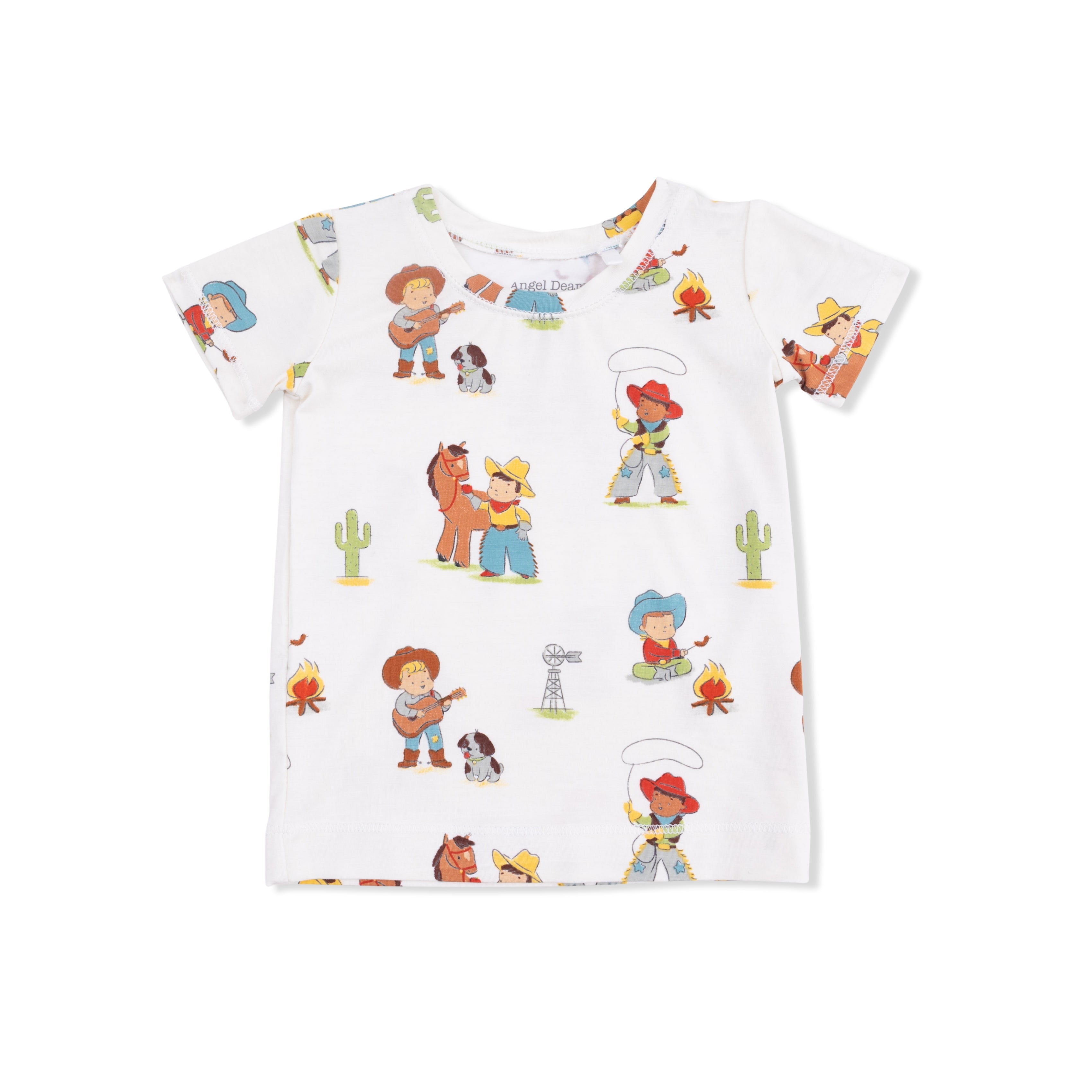 Vintage Cowboys - Short Sleeve Loungewear Set-Angel Dear