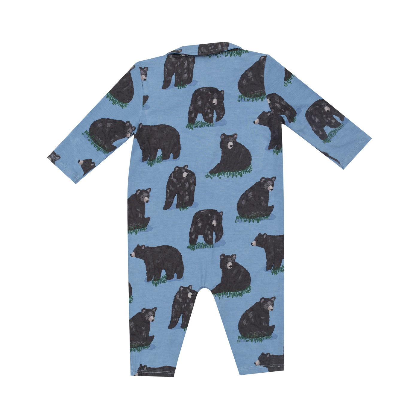 Polo Romper - Black Bears-Angel Dear