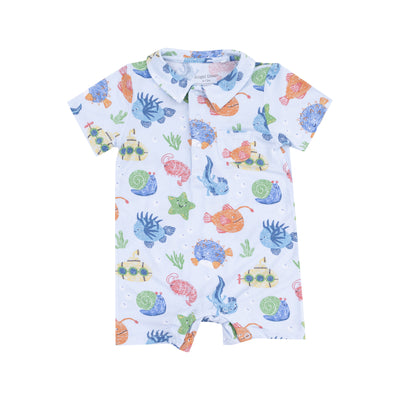 Polo Shortie - Cute Ocean Creatures