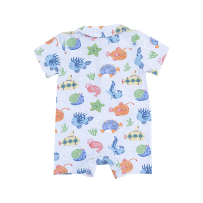 Polo Shortie - Cute Ocean Creatures