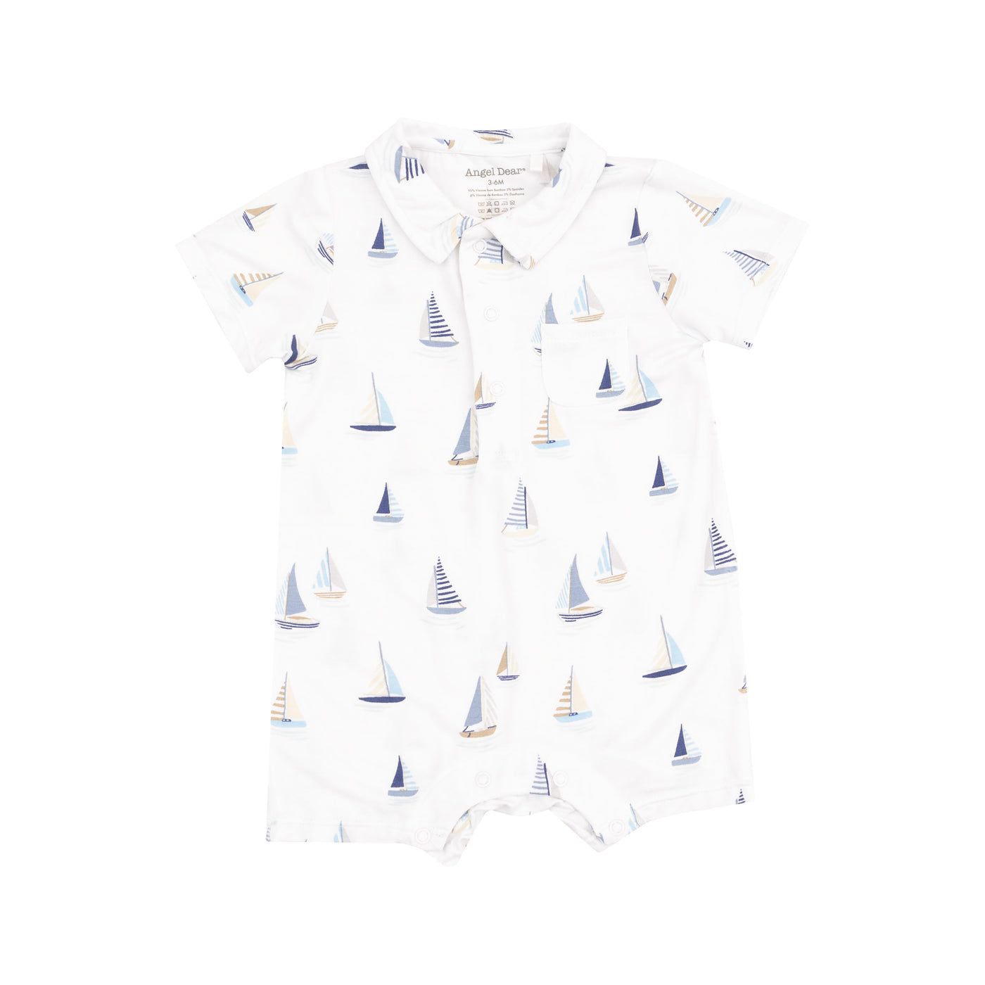 Polo Shortie - Sailboats Blue