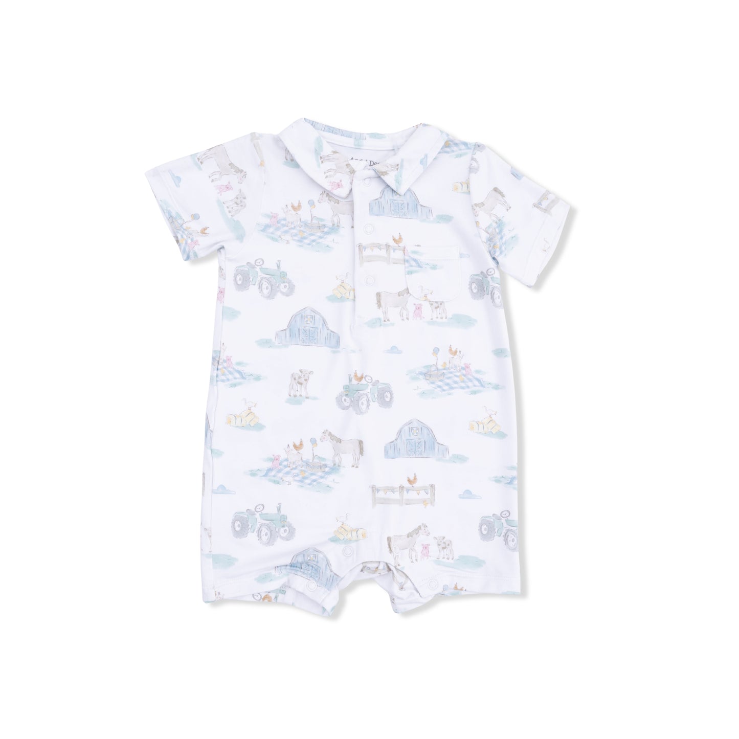Farm Animal Party - Polo Shortie-Angel Dear