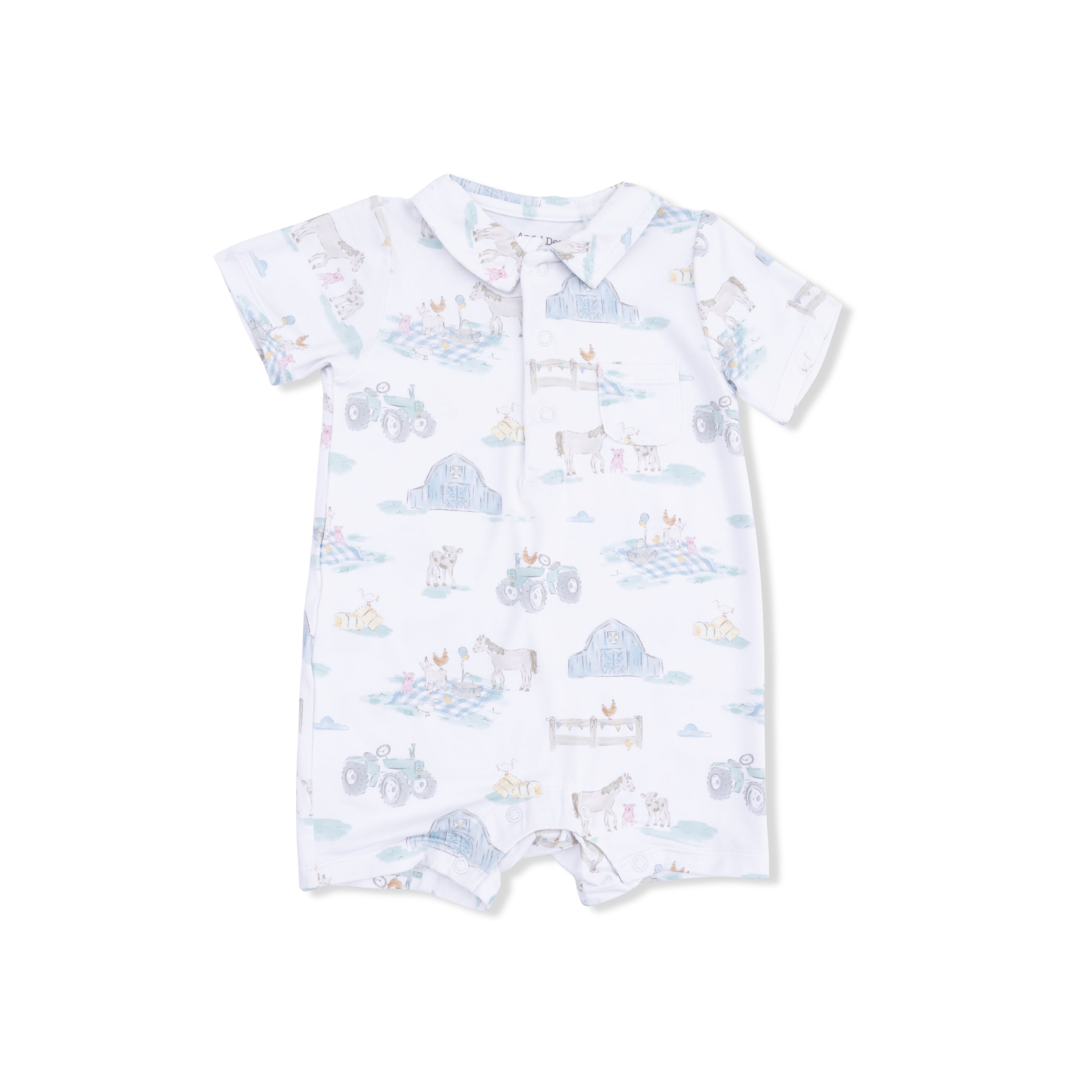 Farm Animal Party - Polo Shortie-Angel Dear