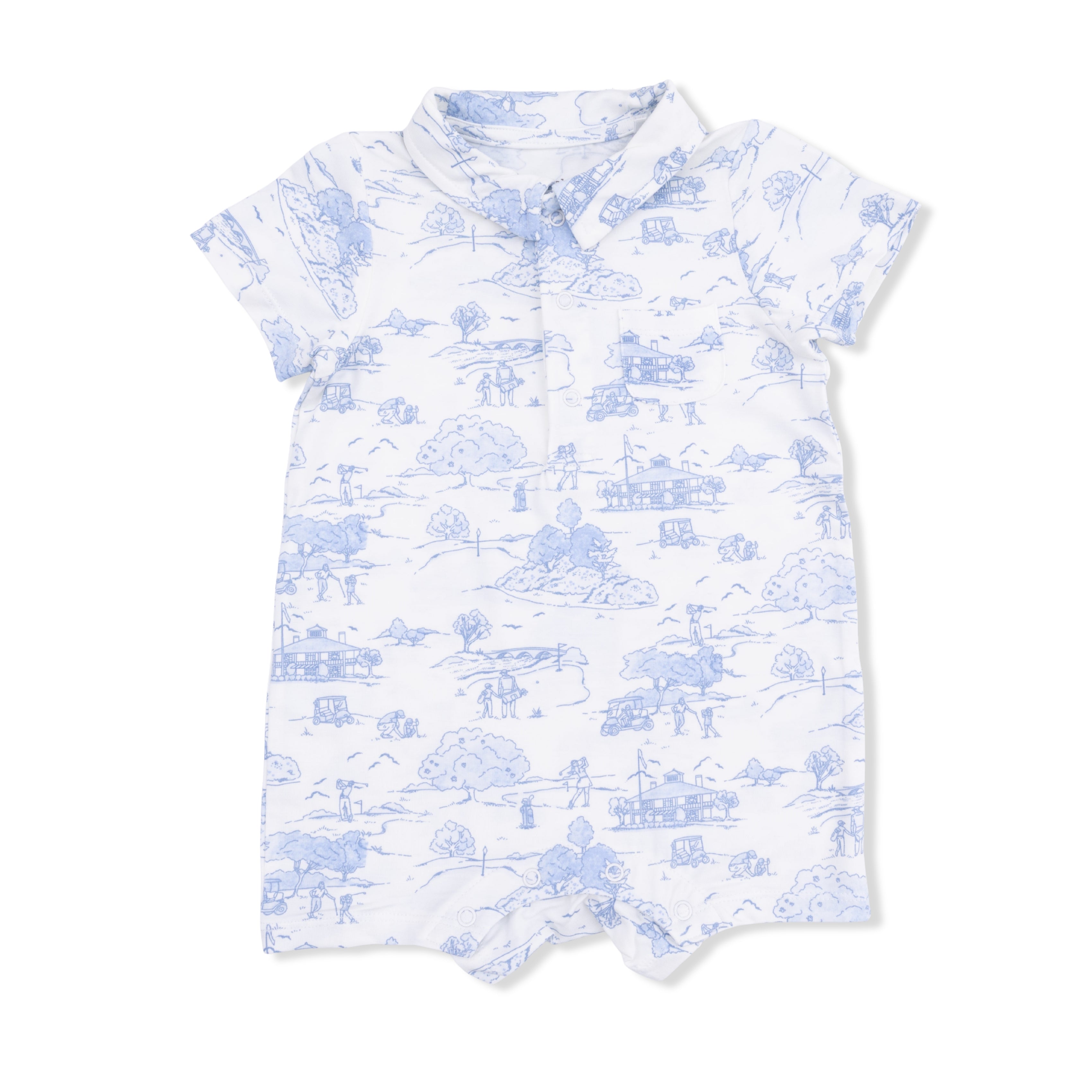 Golf Toile - Polo Shortie-Angel Dear