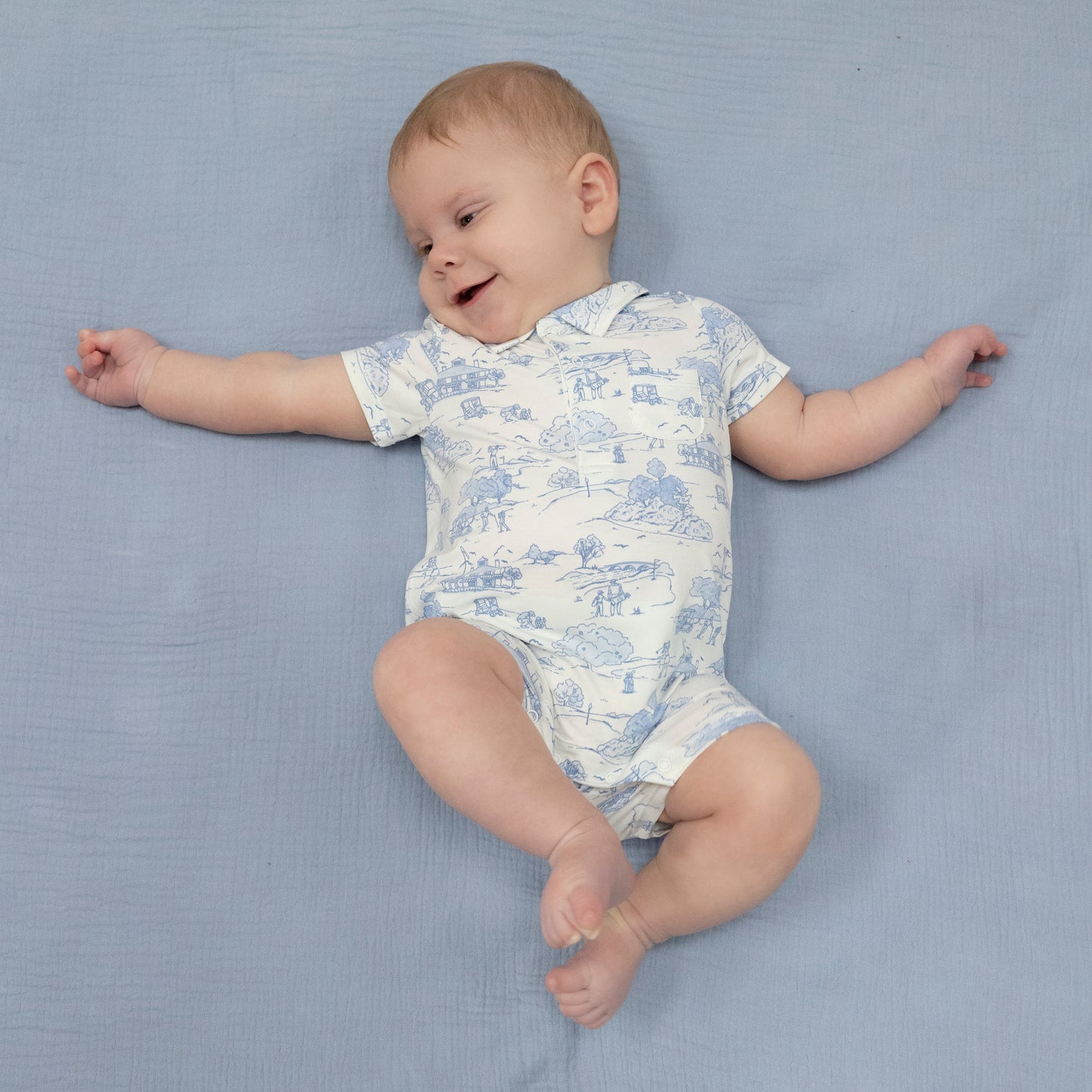 Golf Toile - Polo Shortie-Angel Dear