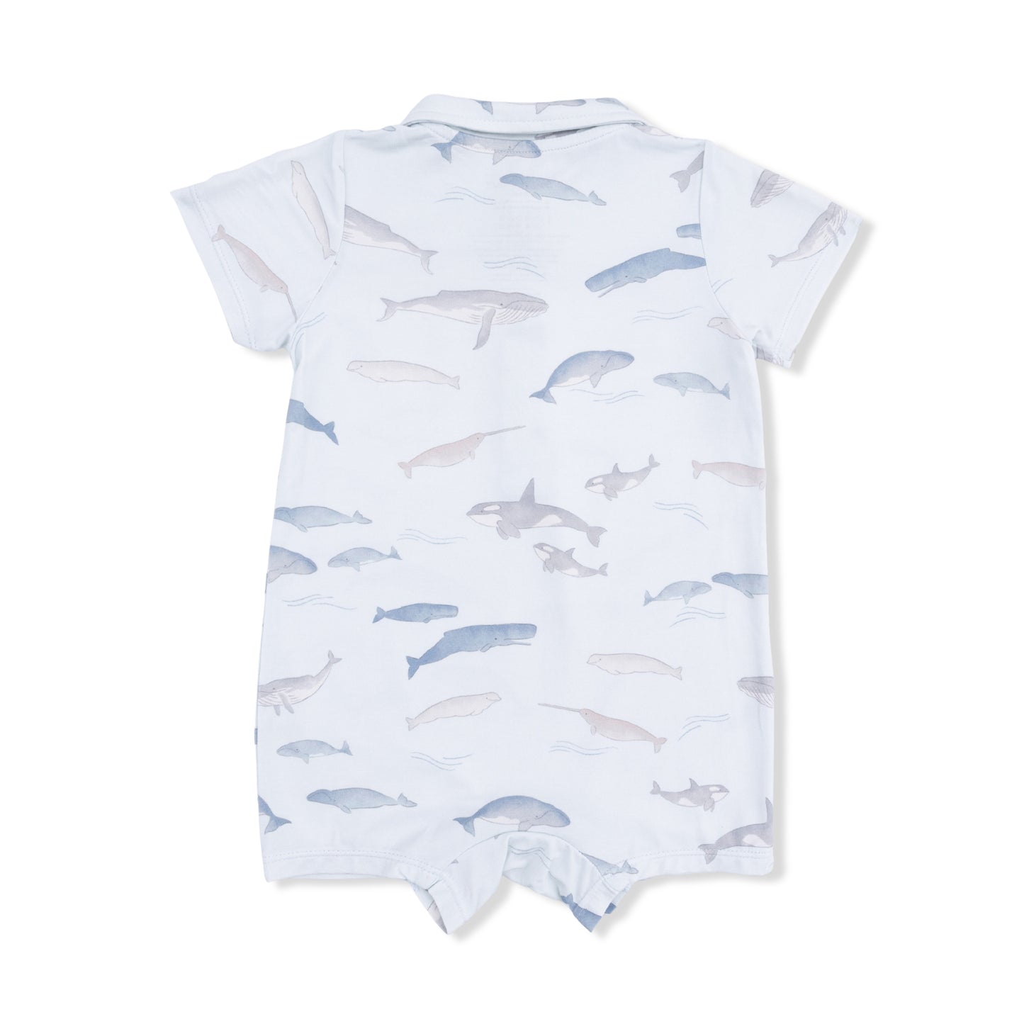 Little Whales - Polo Shortie & Bandana Bib-Angel Dear