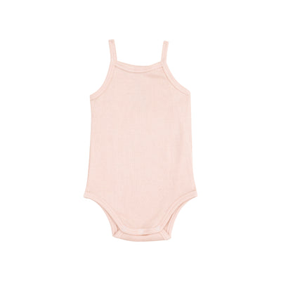 Tank Bodysuit - Solid Rose Smoke Ribbed