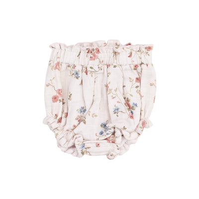 Pinafore & High Waisted Diaper Cover - Climbing Roses