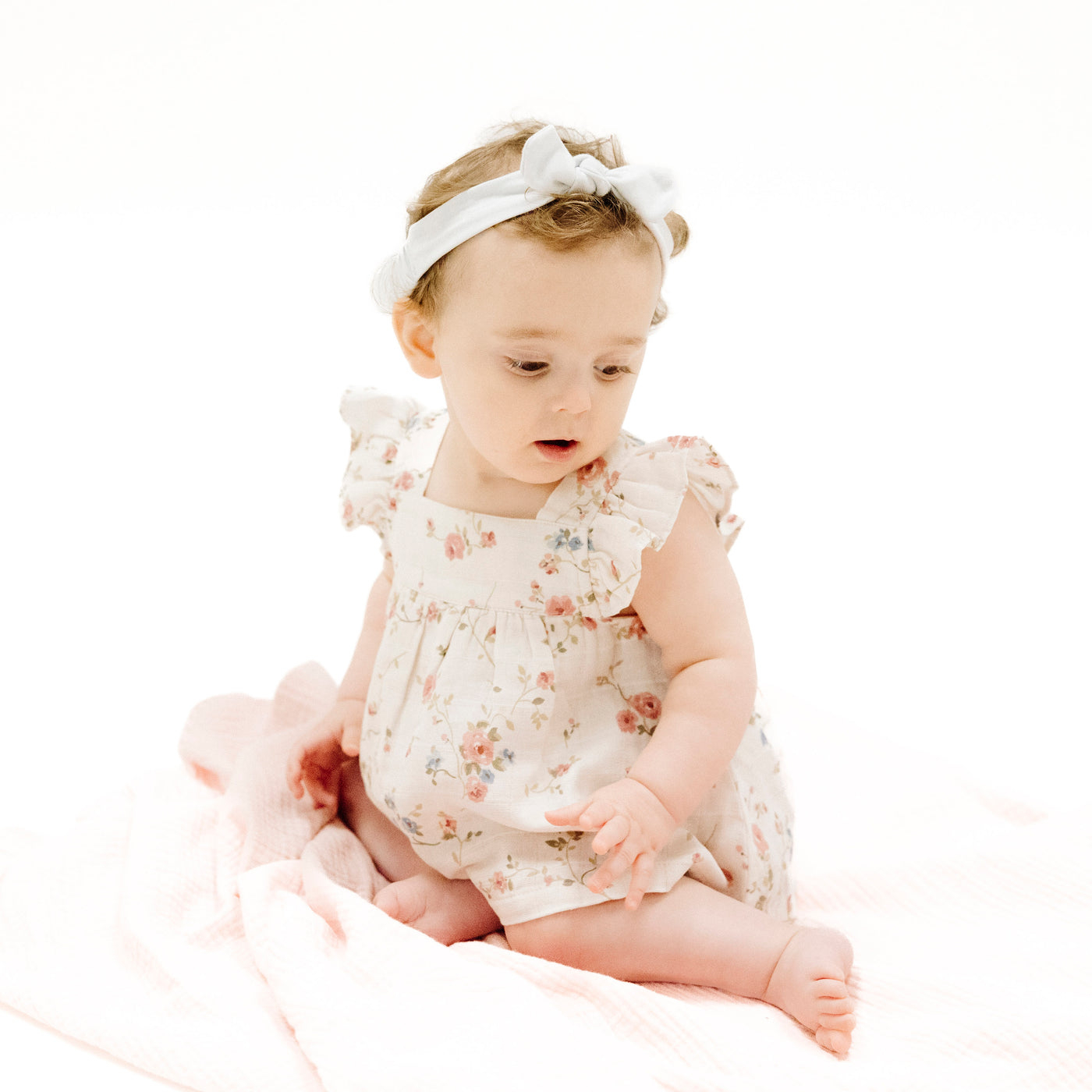 Pinafore & High Waisted Diaper Cover - Climbing Roses