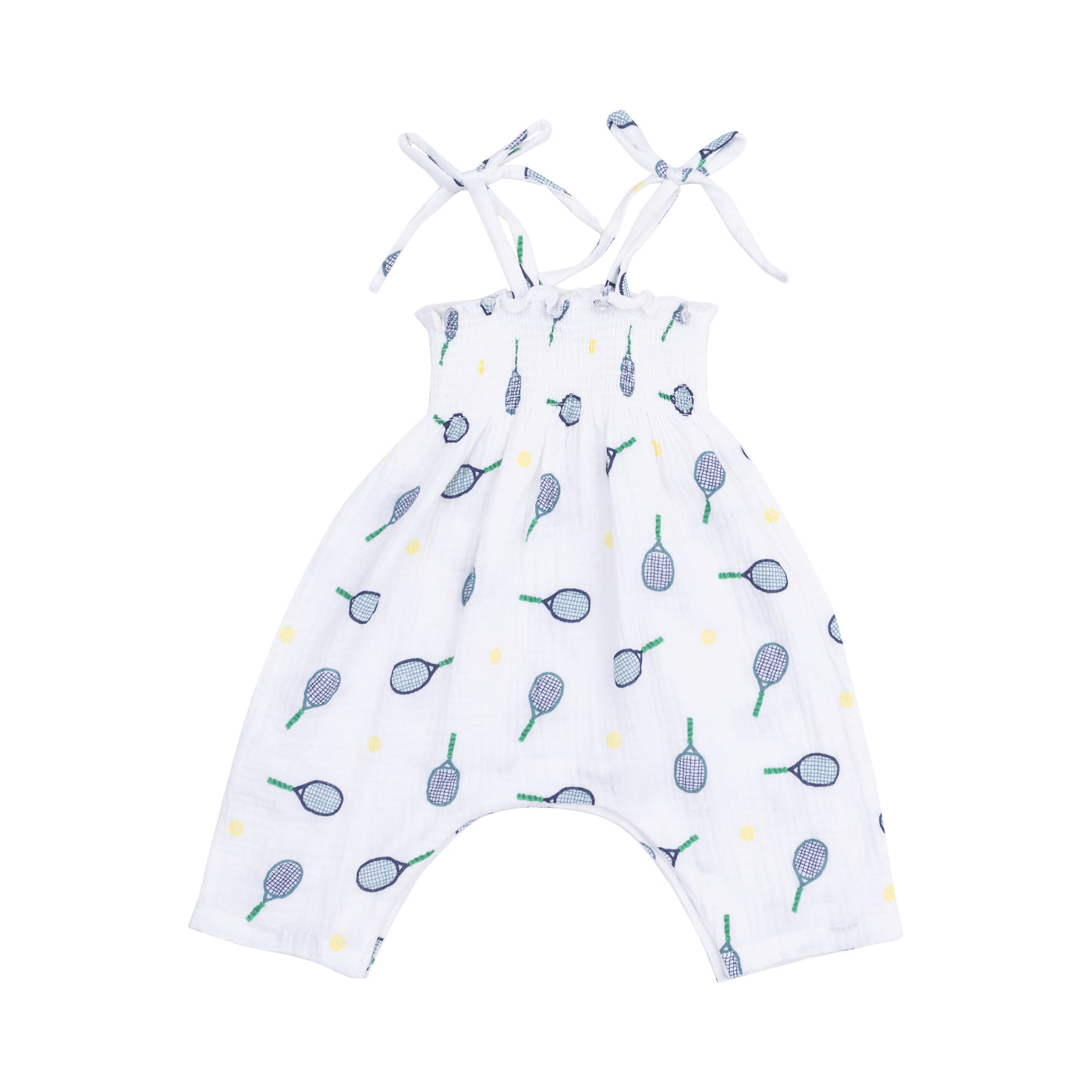 Smocked Romper - Tennis