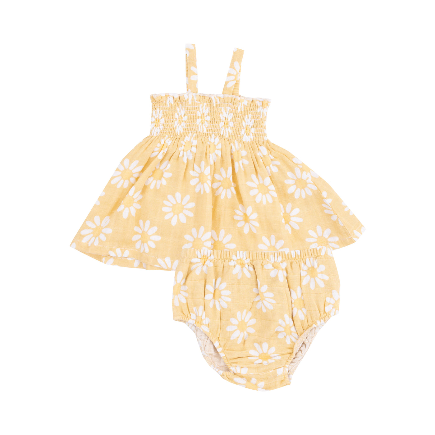 Smocked Top & Bloomer - Yellow Mod Daisy