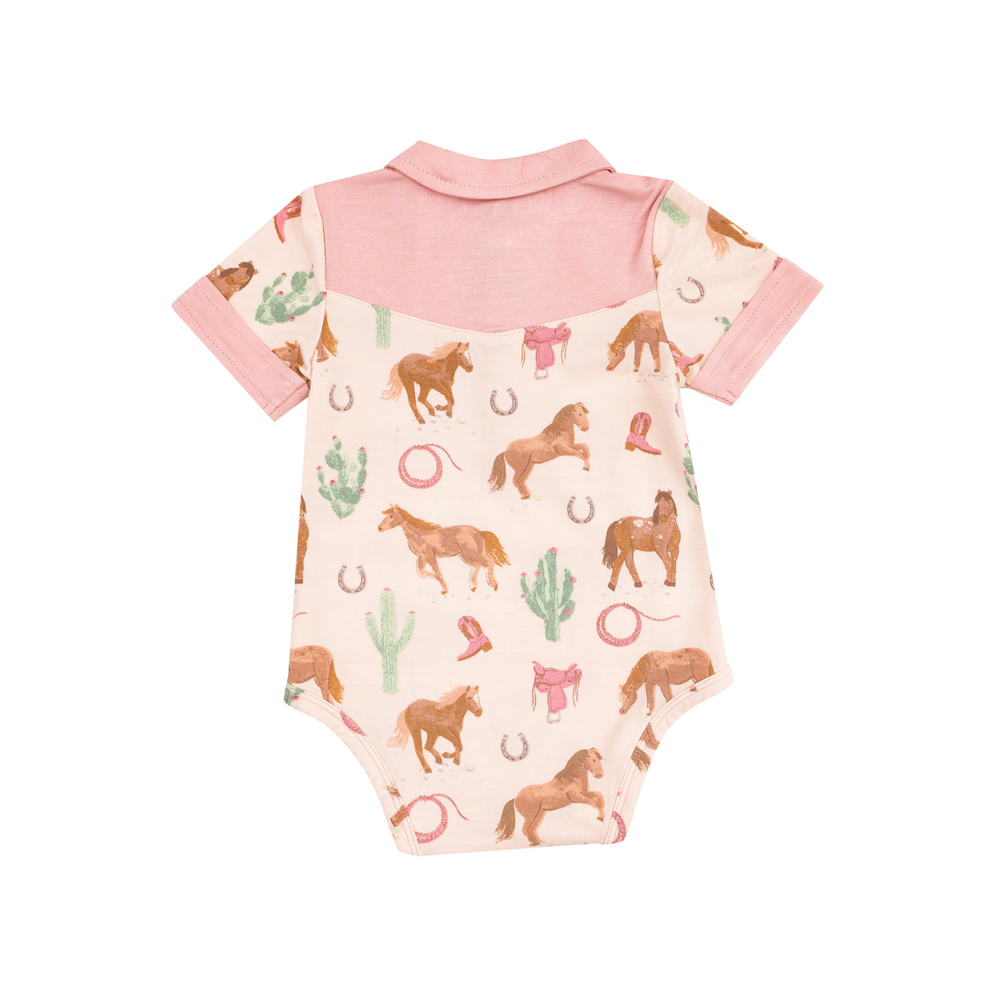 Bodysuit - Western Horses Pink