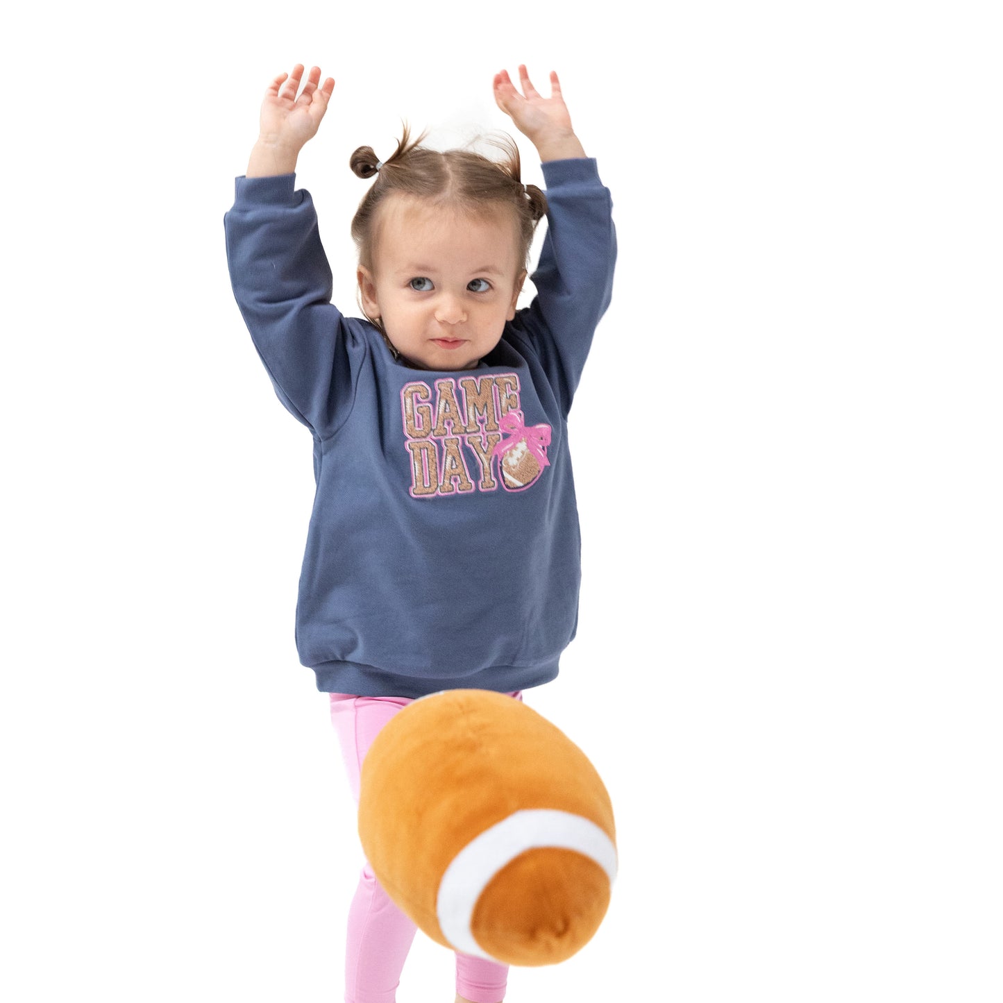 Oversize Sweatshirt in our  Varsity - Vintage Indigo print from Angel Dear