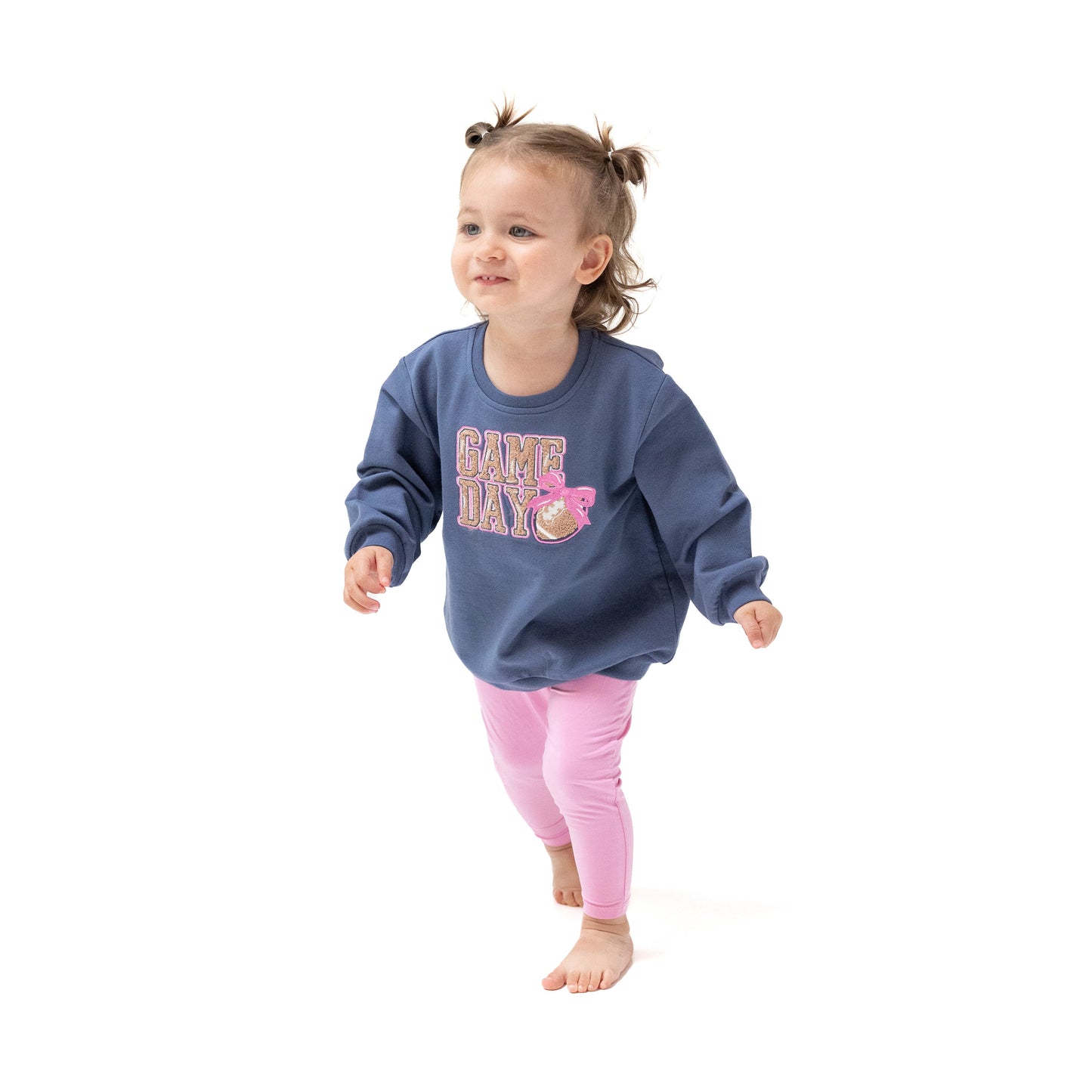 Oversize Sweatshirt in our  Varsity - Vintage Indigo print from Angel Dear