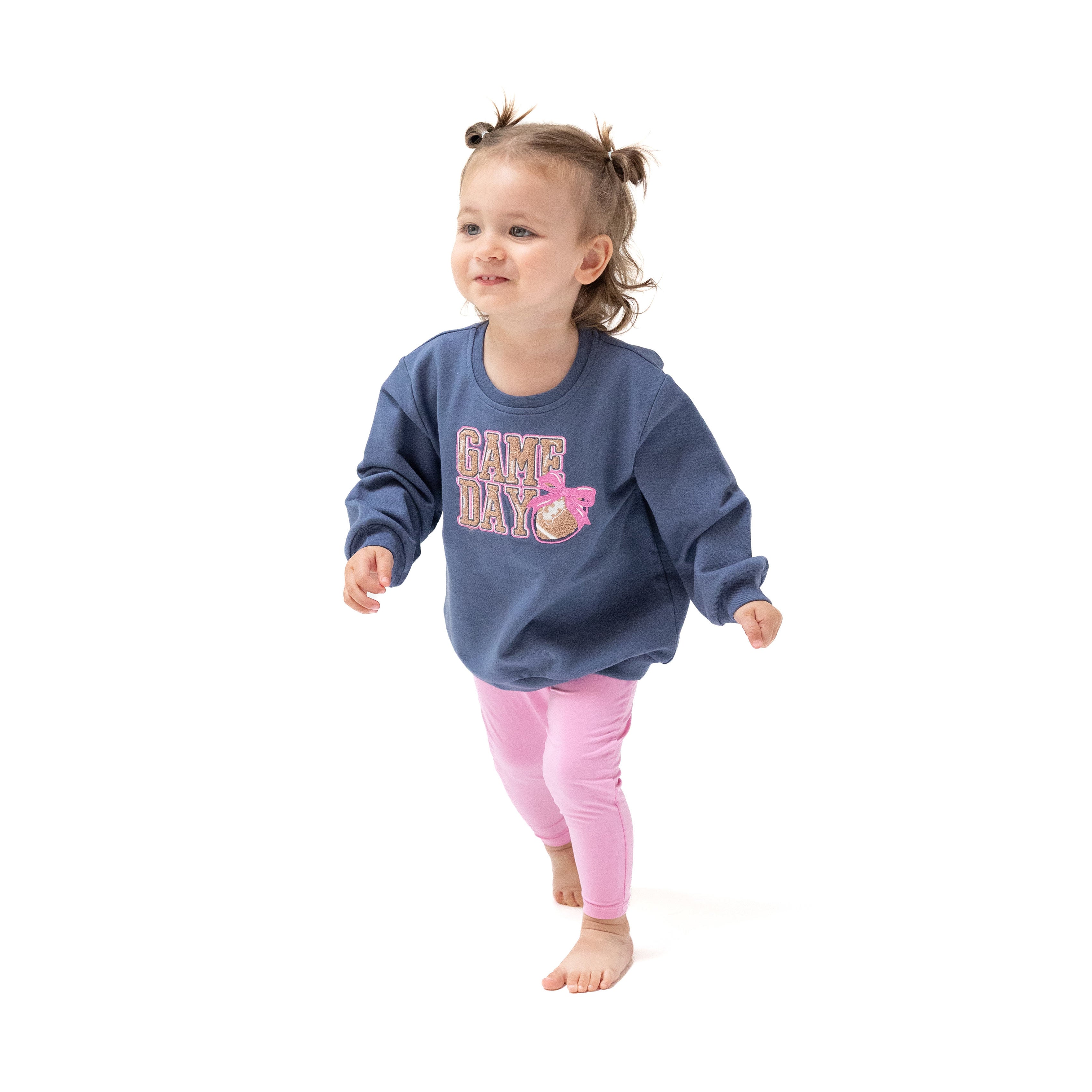 Oversize Sweatshirt in our  Varsity - Vintage Indigo print from Angel Dear