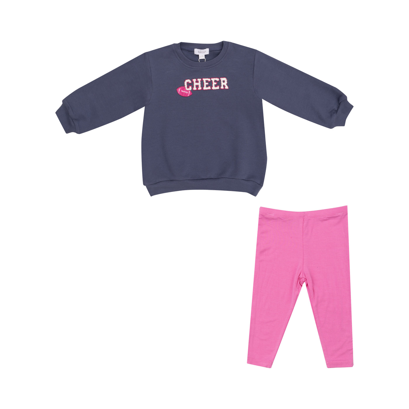 Puffy Oversized Sweatshirt & Pink  Legging - Footballs  French Terry-Angel Dear