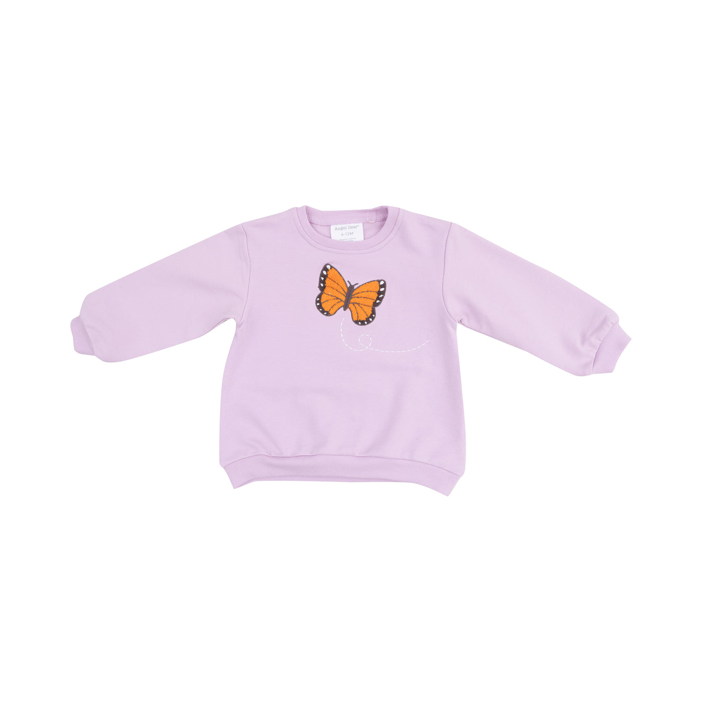 Oversize Sweatshirt with Applique - Monarch Butterflies And Milkweed