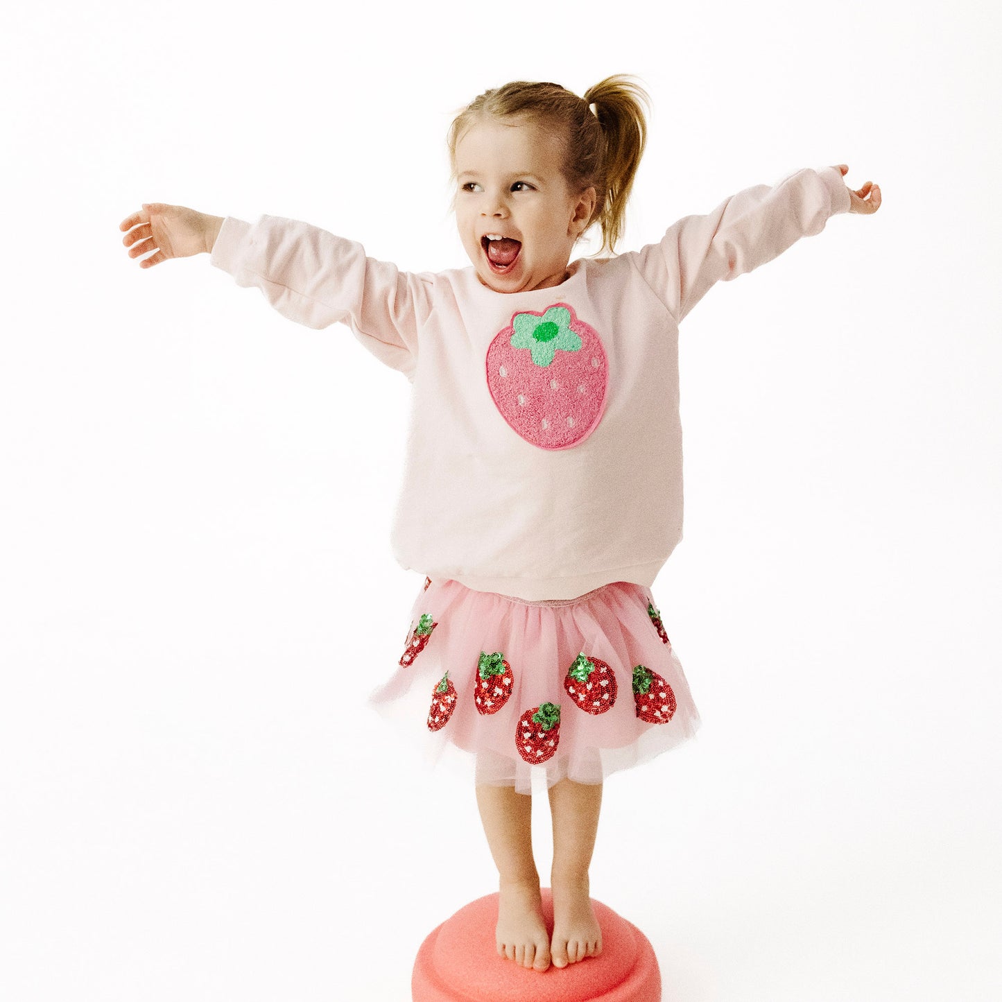 Tutu Skirt - Strawberry Swiss Dot-Angel Dear