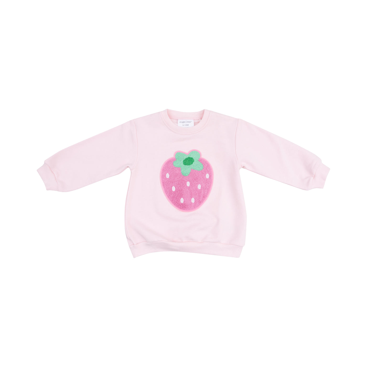 Oversize Sweatshirt With Applique - Strawberry Swiss Dot French Terry