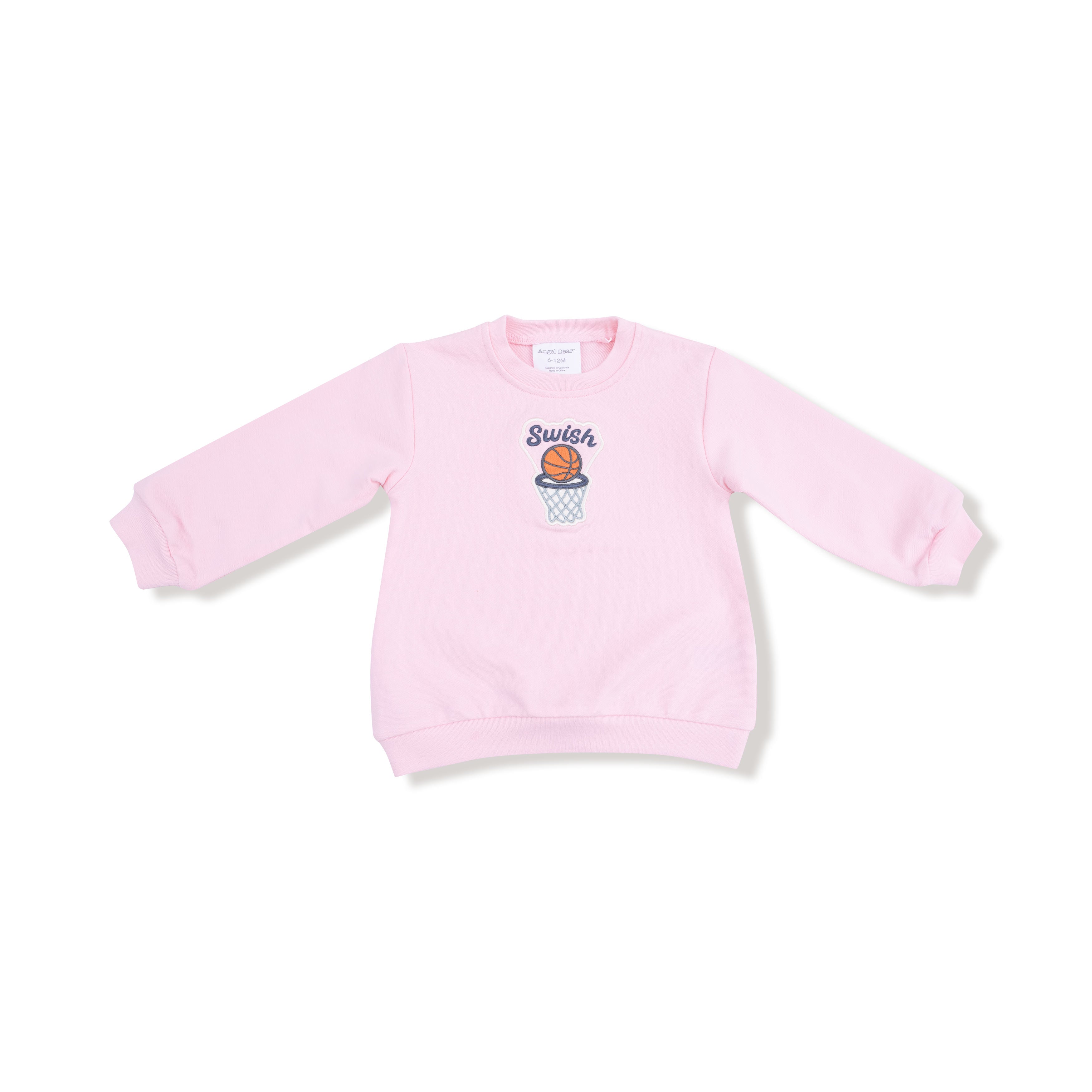 Pink Oversized Sweatshirt in our  Varsity - Basketball print from Angel Dear