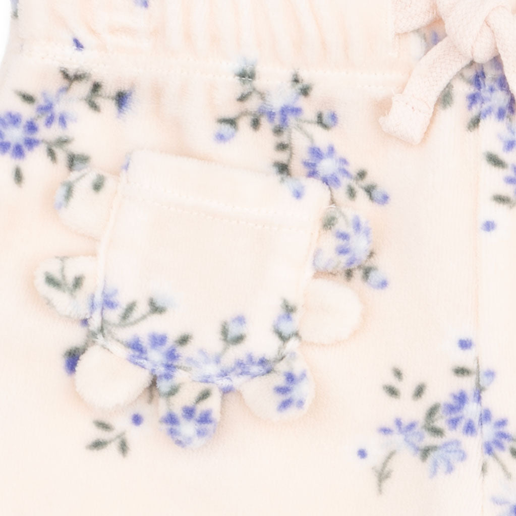 Sweet Hanna Floral Velour - Oversized Sweatshirt and Wide Leg Pant