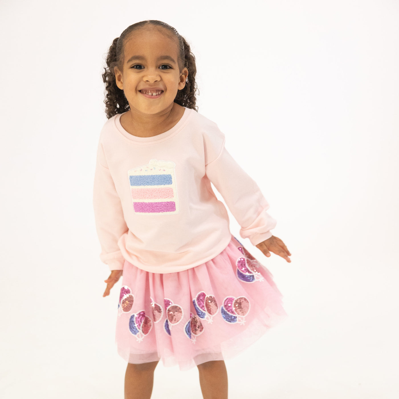 Oversize Sweatshirt with Applique - Birthday Cake-Angel Dear