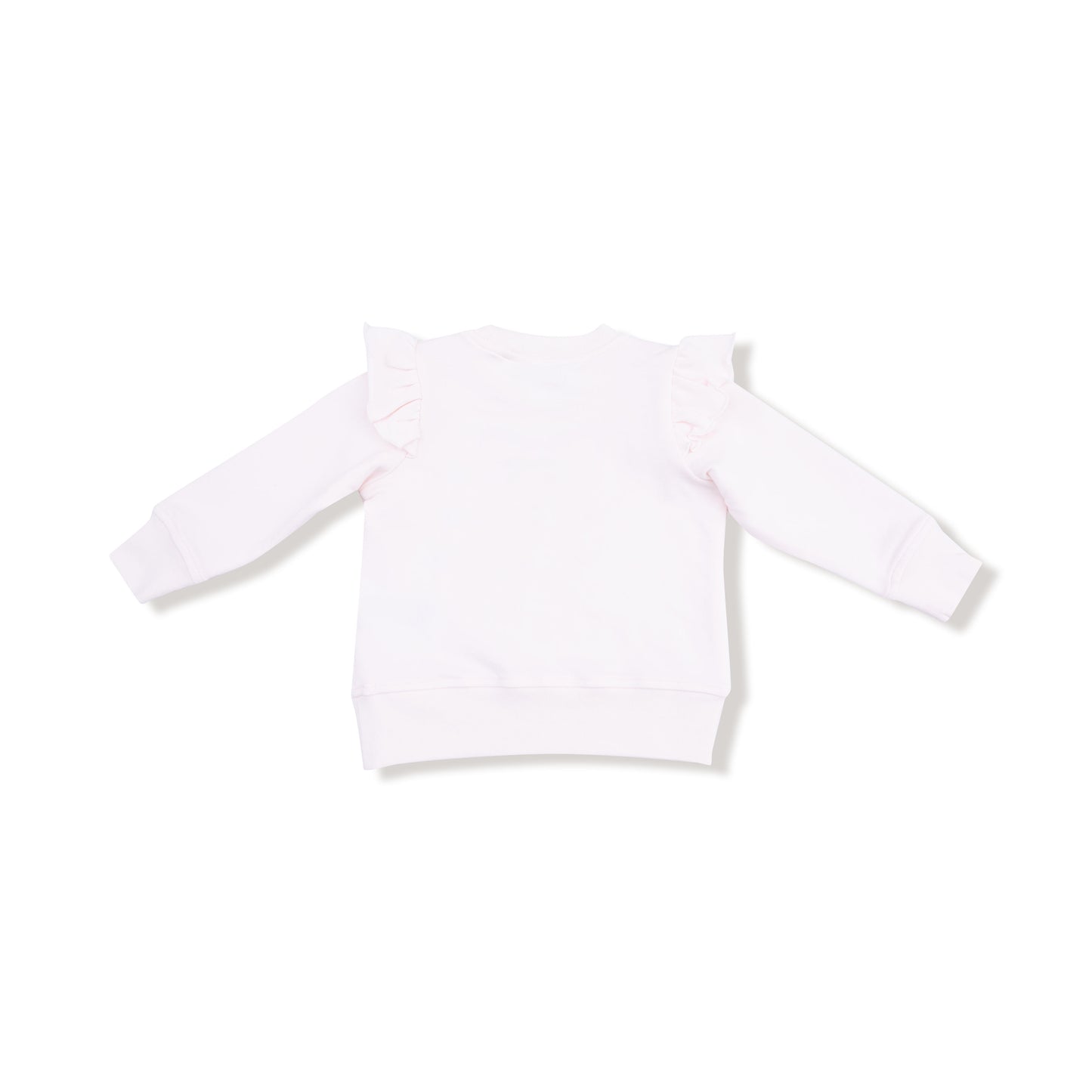 Bow Ruffle Sweatshirt in our Pretty Bows print from Angel Dear