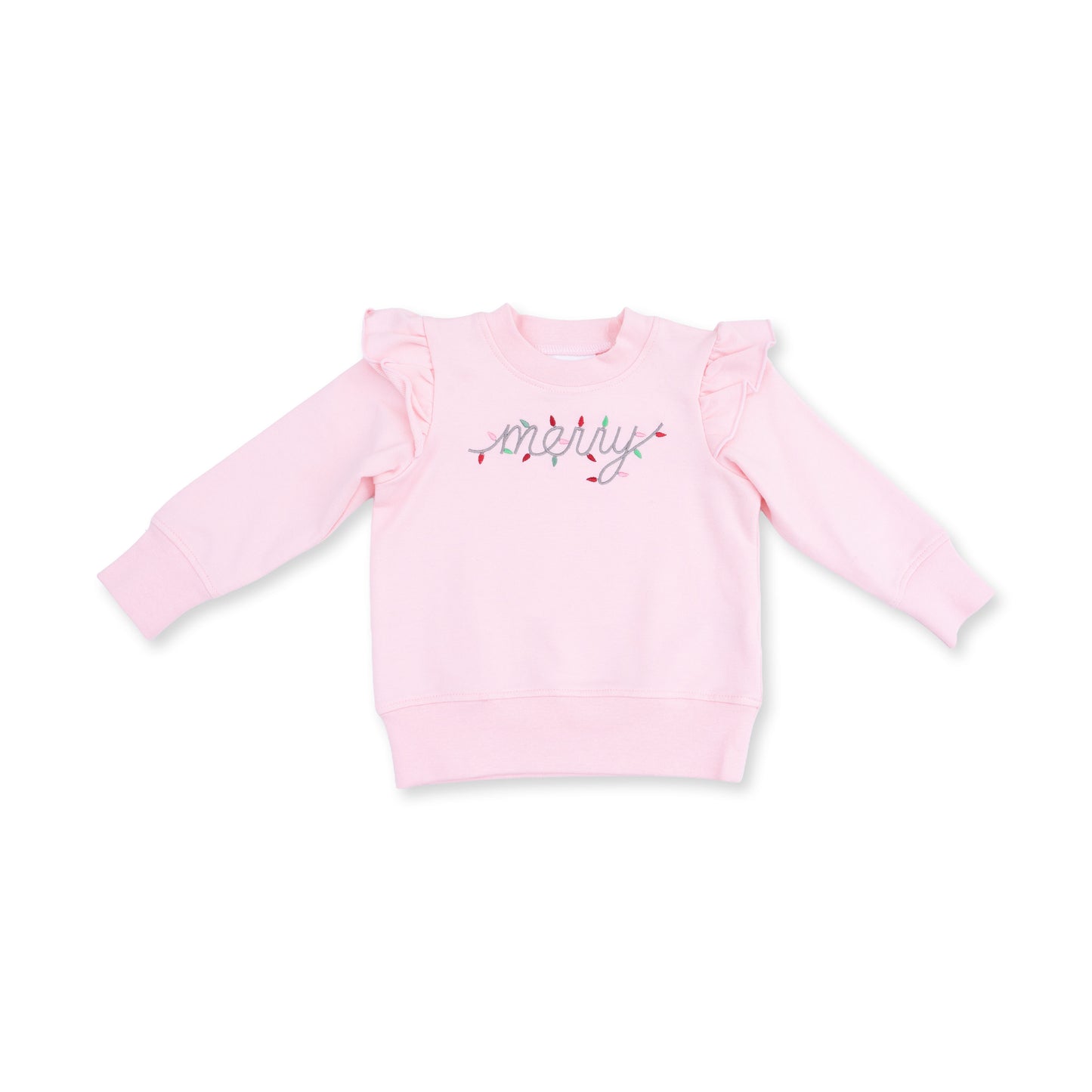 Christmas Lights Merry - Ruffle Sweatshirt
