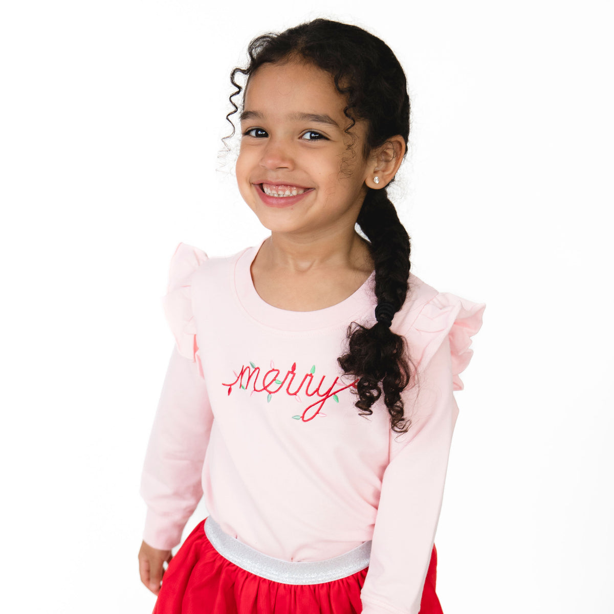 Christmas Lights Merry - Ruffle Sweatshirt