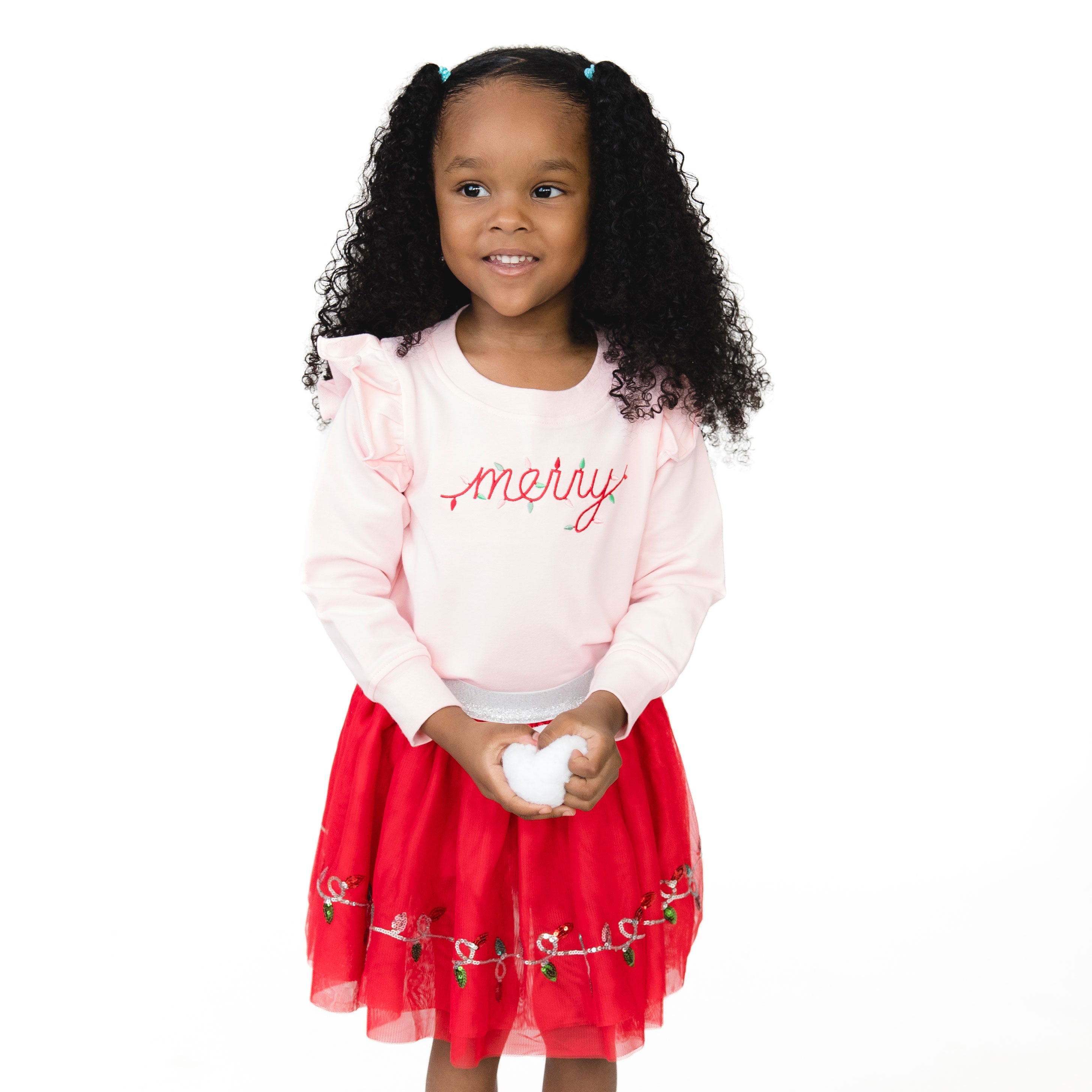 Christmas Lights Merry - Ruffle Sweatshirt
