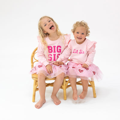 Ruffle Sweatshirt - Sibling Big Sis-Angel Dear