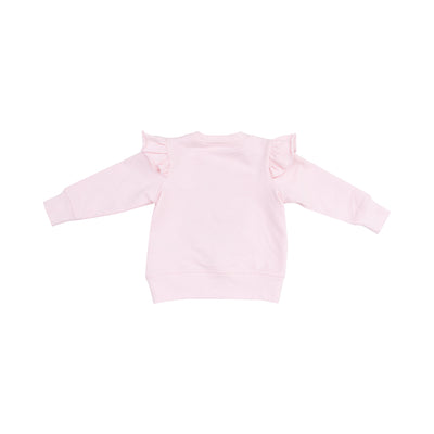 Ruffle Sweatshirt + Leggings - Strawberry Swiss Dot French Terry