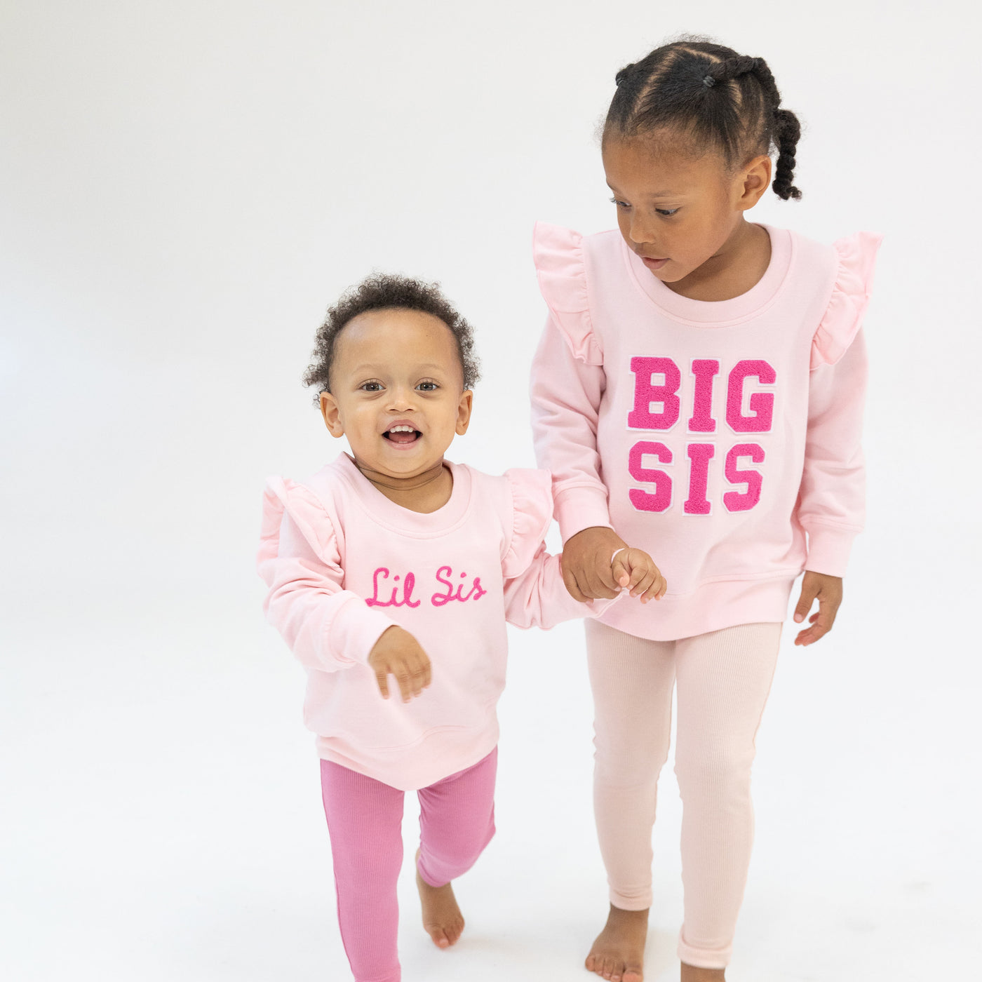 Ruffle Sweatshirt - Sibling Lil Sis-Angel Dear