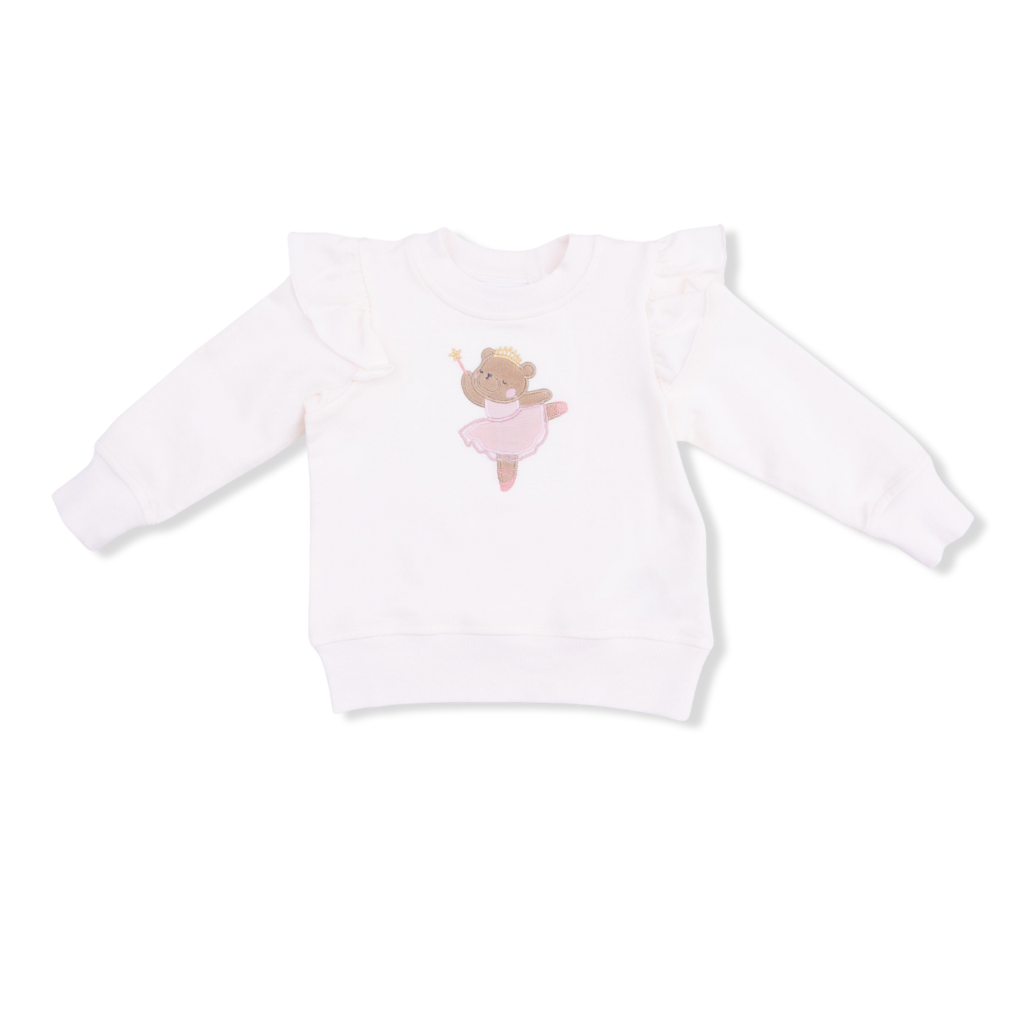 Ballet Team French Terry - Ruffle Sweatshirt-Angel Dear